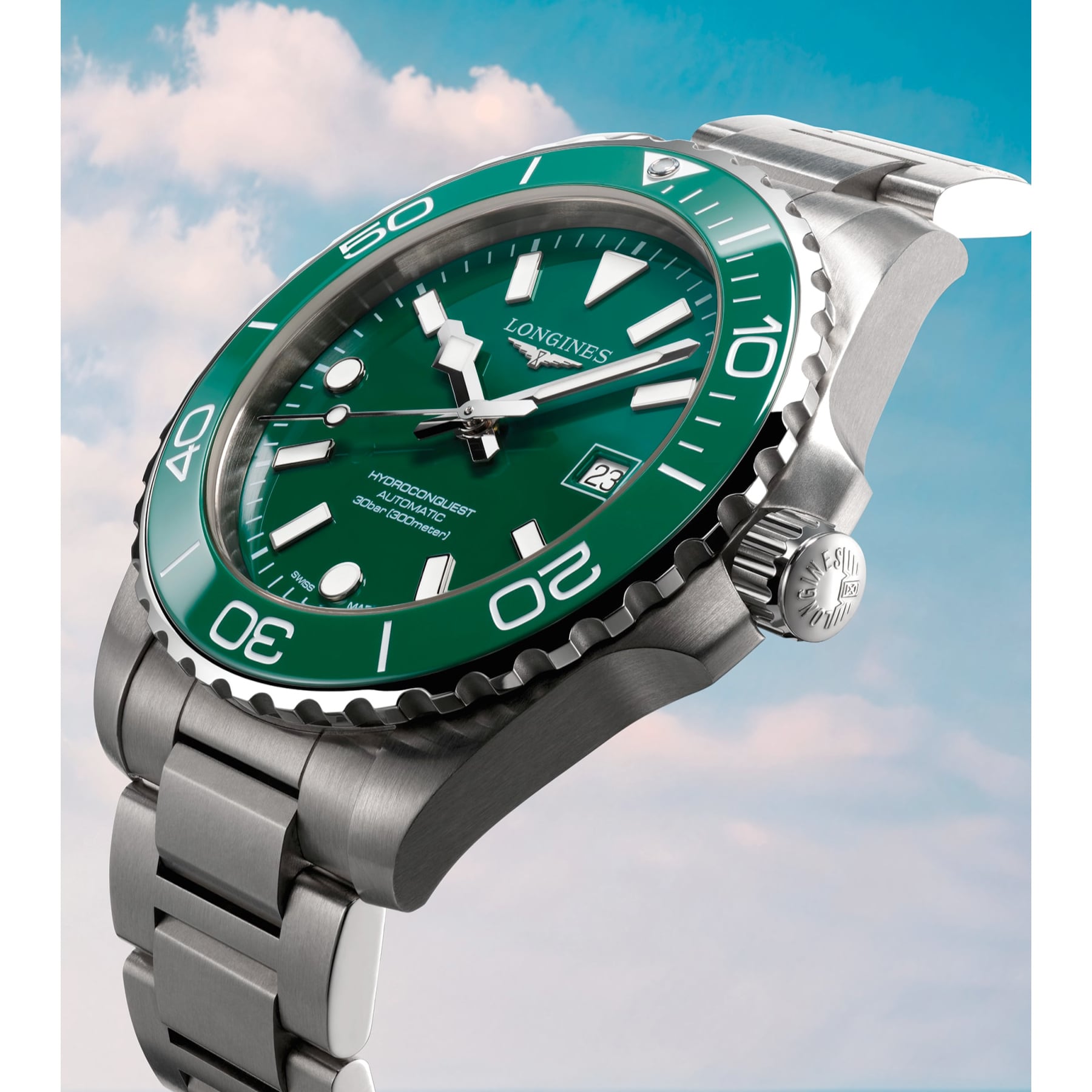 Longines Hydroconquest L3.788.4.06.6 42mm Green