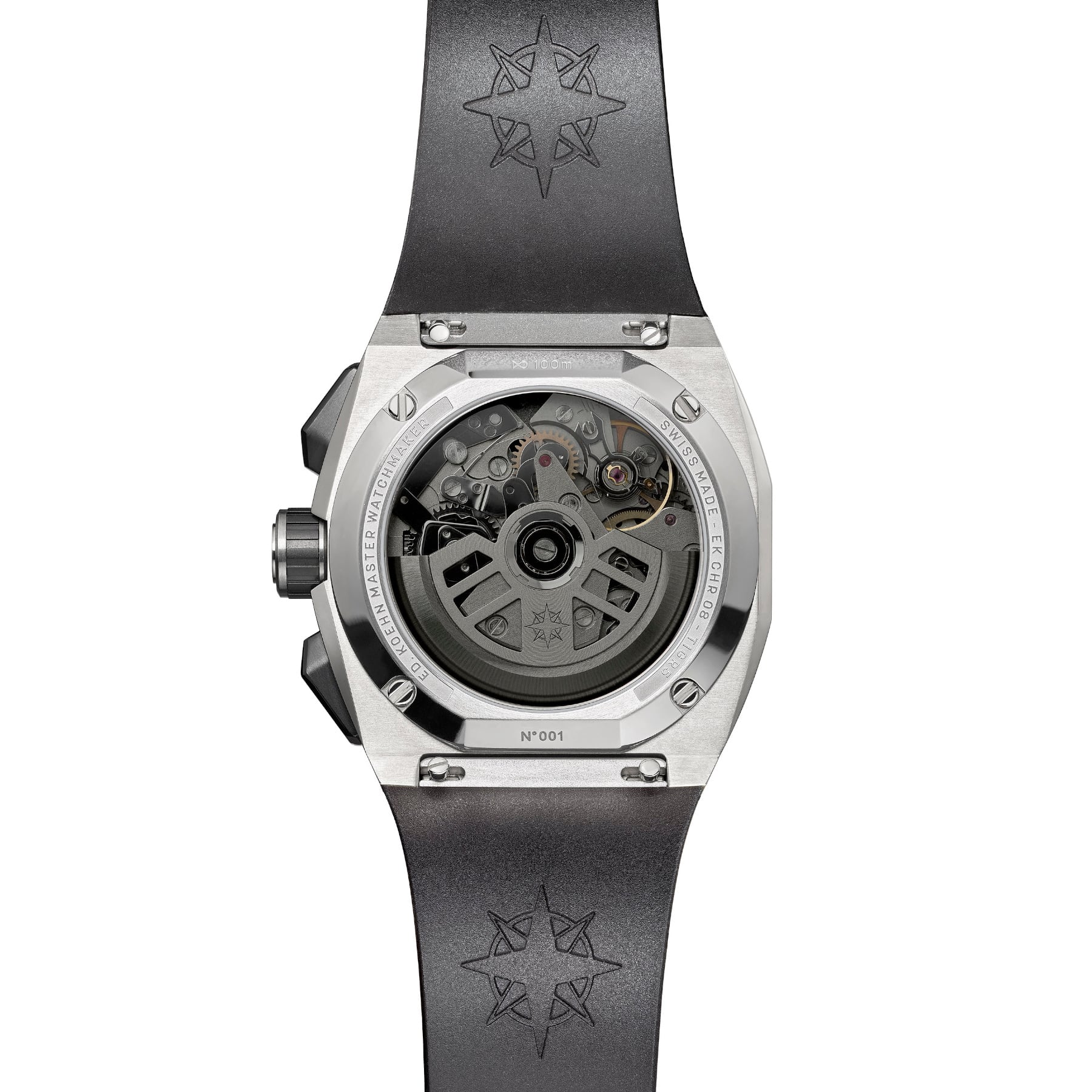Edouard Koehn Tempus III Salmon Skeleton Chronograph EK-CHR10SRSD