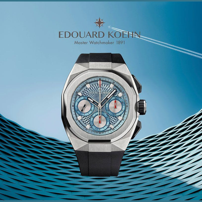 Edouard Koehn Tempus III Ice Blue Chronograph EK-CHR10GRIBE