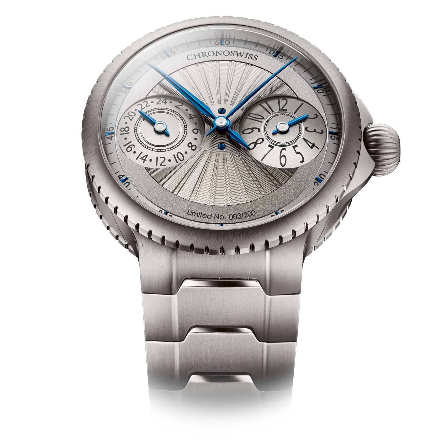 Chronoswiss Pulse GMT Silver Guilloche CH-4223TM-GR
