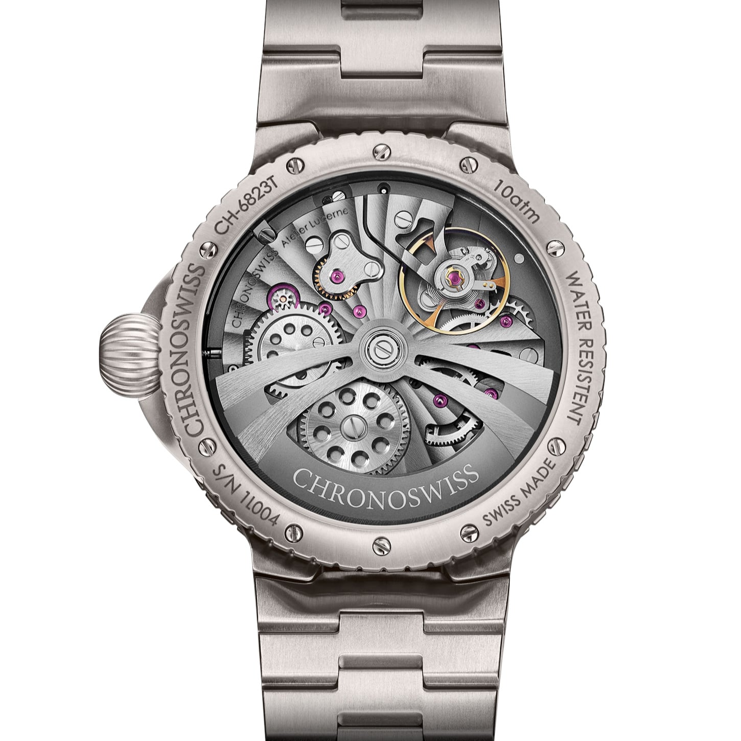 Chronoswiss Pulse GMT Silver Guilloche CH-4223TM-GR - Exquisite