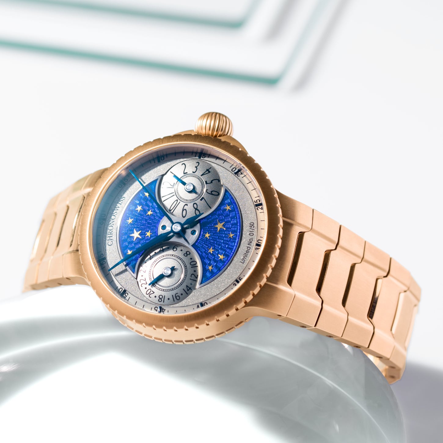 Chronoswiss Pulse GMT Enamel Sky Gold CH-4221REM-GRBL