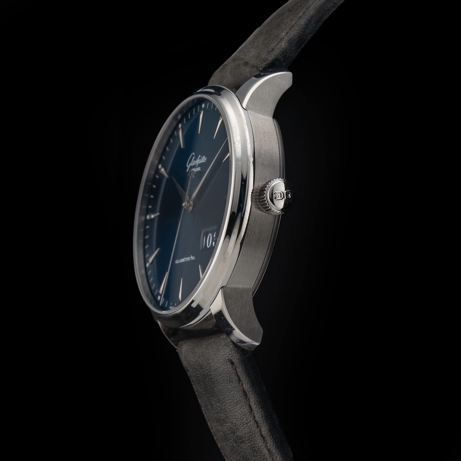 Glashütte Original Senator Excellence Panorama Date Blue Dial 1-36-03-04-02-30