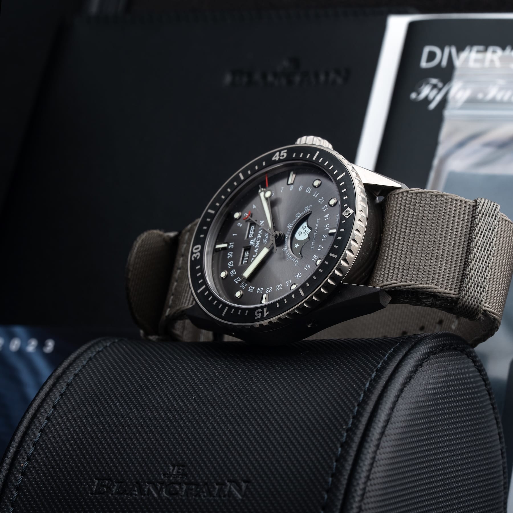 Blancpain Fifty Fathoms Bathyscaphe Complete Calendar Titanium 5054 1210 NAGA