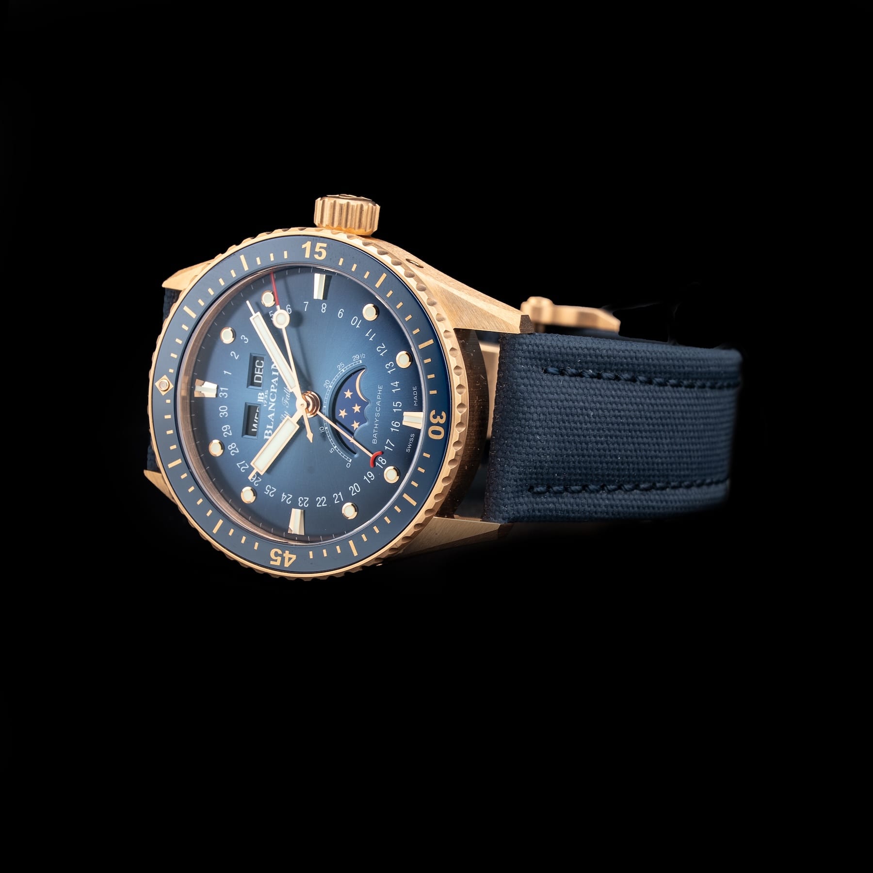 Blancpain Fifty Fathoms Bathyscaphe Complete Calendar Gold 5054 3640 O52A