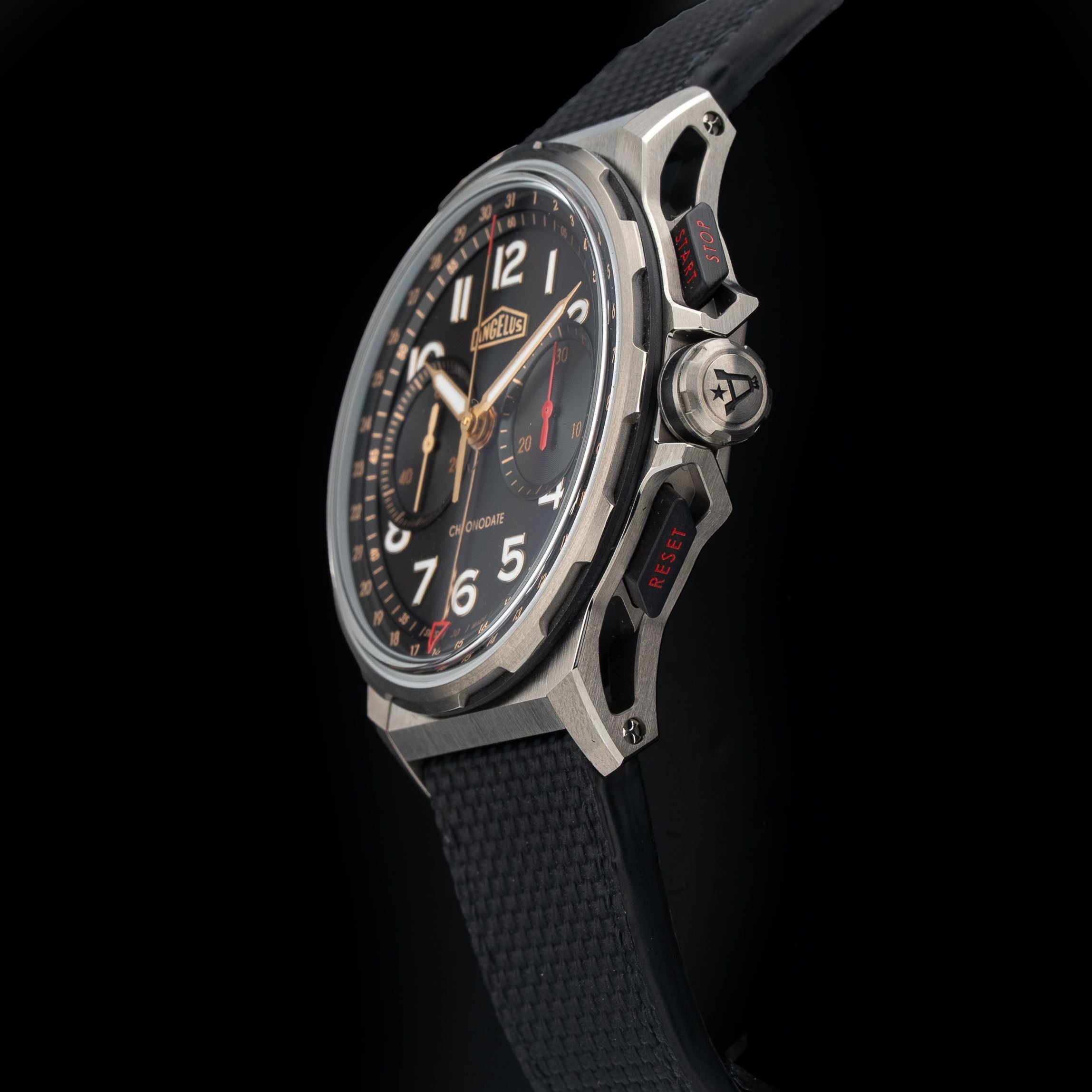Angelus 0CDYF.B02A.K009B Chronodate Titanium Black
