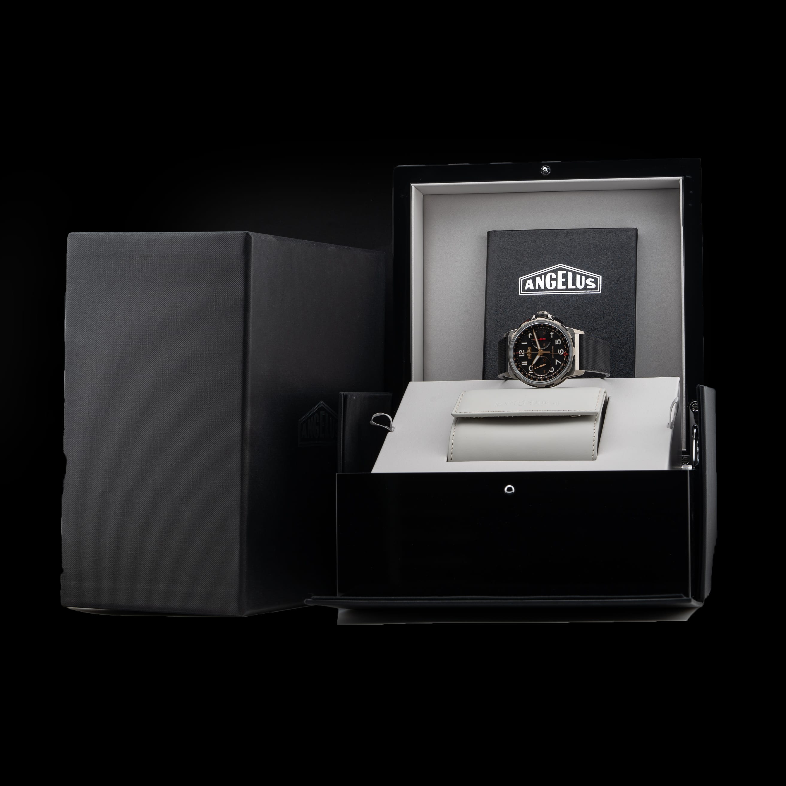 Angelus 0CDYF.B02A.K009B Chronodate Titanium Black