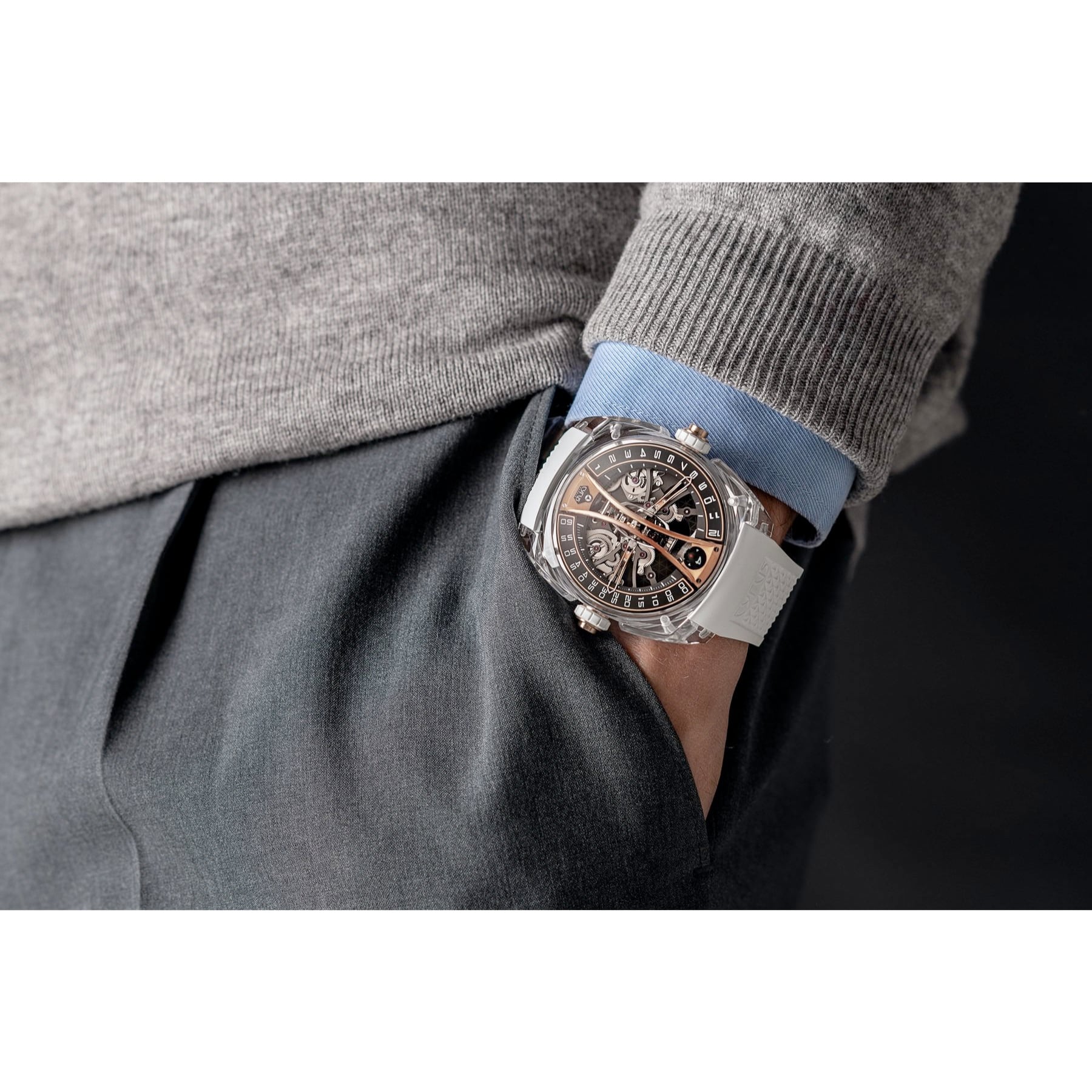 Cyrus Klepcys Vertical Skeleton Tourbillon Sapphire 539.506.ZG.A