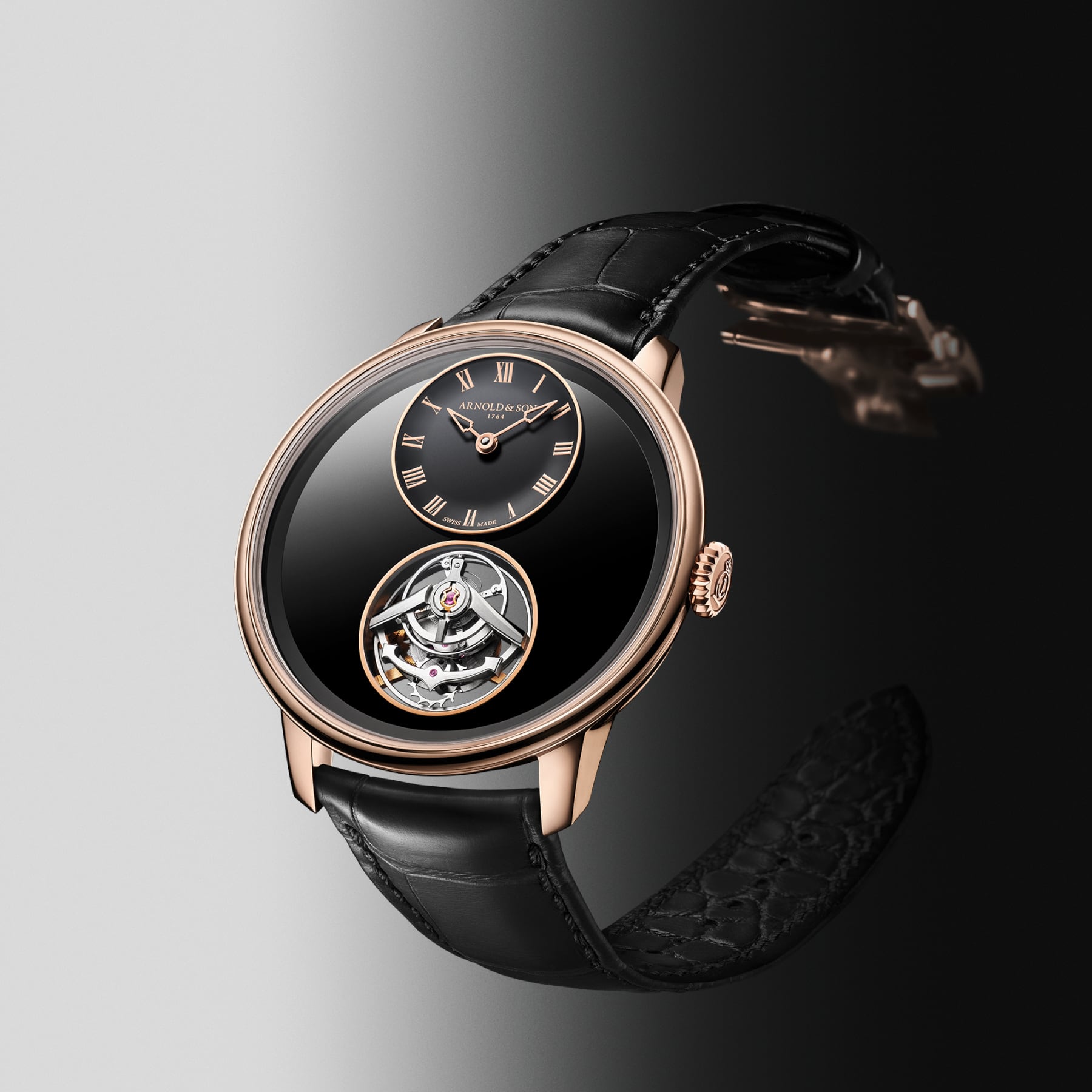 Arnold & Son Ultrathin Tourbillon Red Gold Onyx
