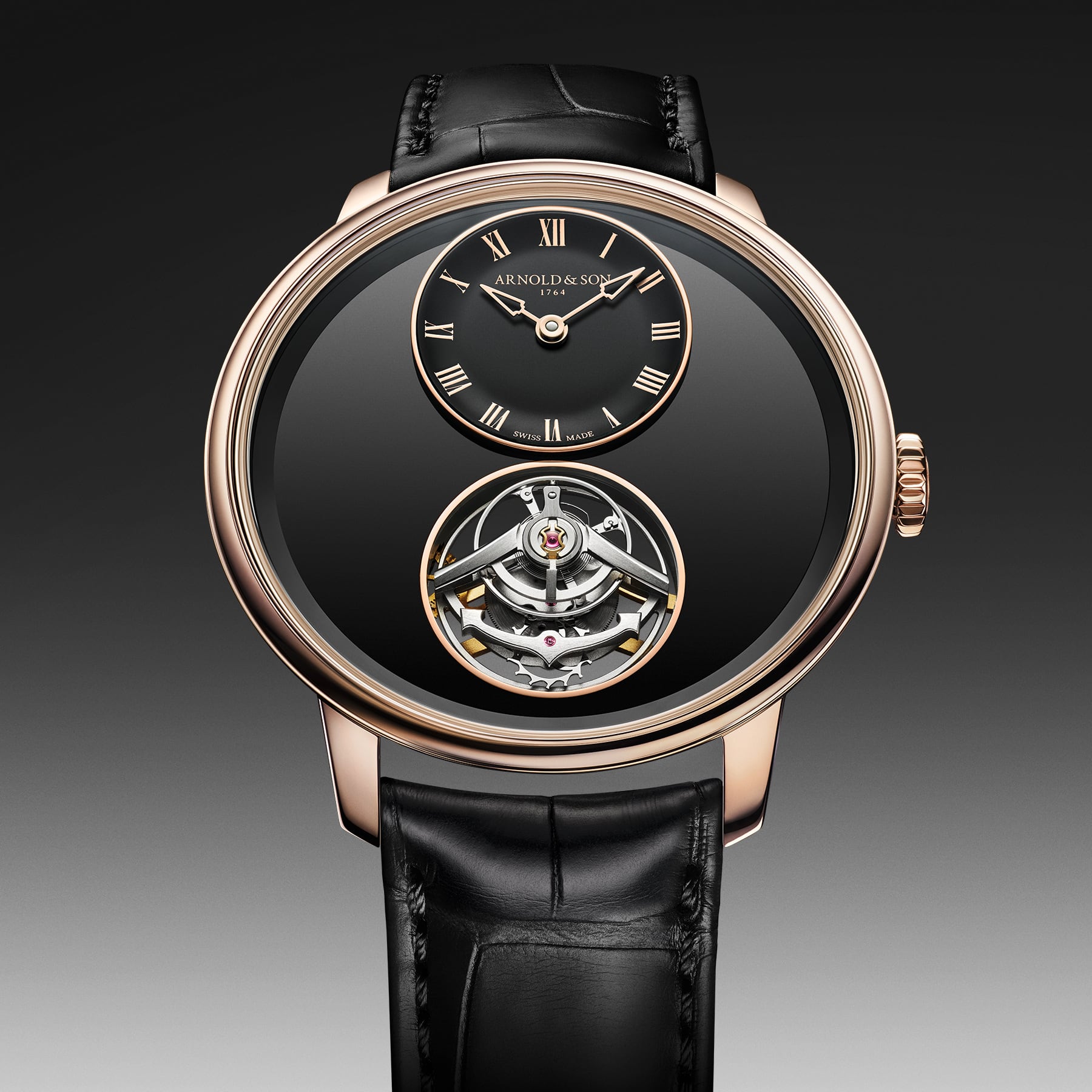 Arnold & Son Ultrathin Tourbillon Red Gold Onyx