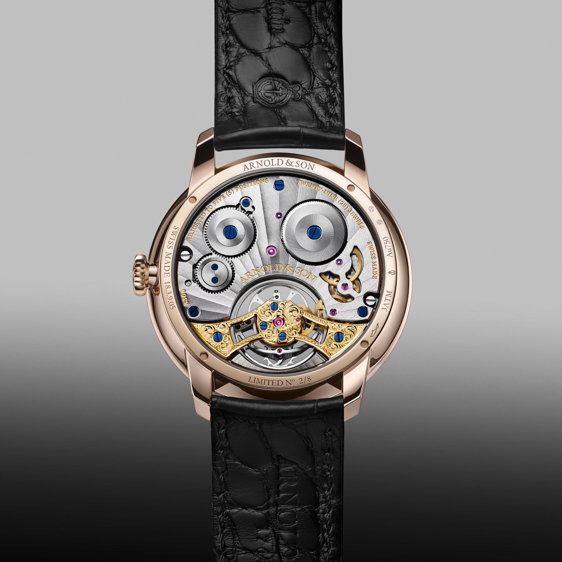 Arnold & Son Ultrathin Tourbillon Red Gold Onyx