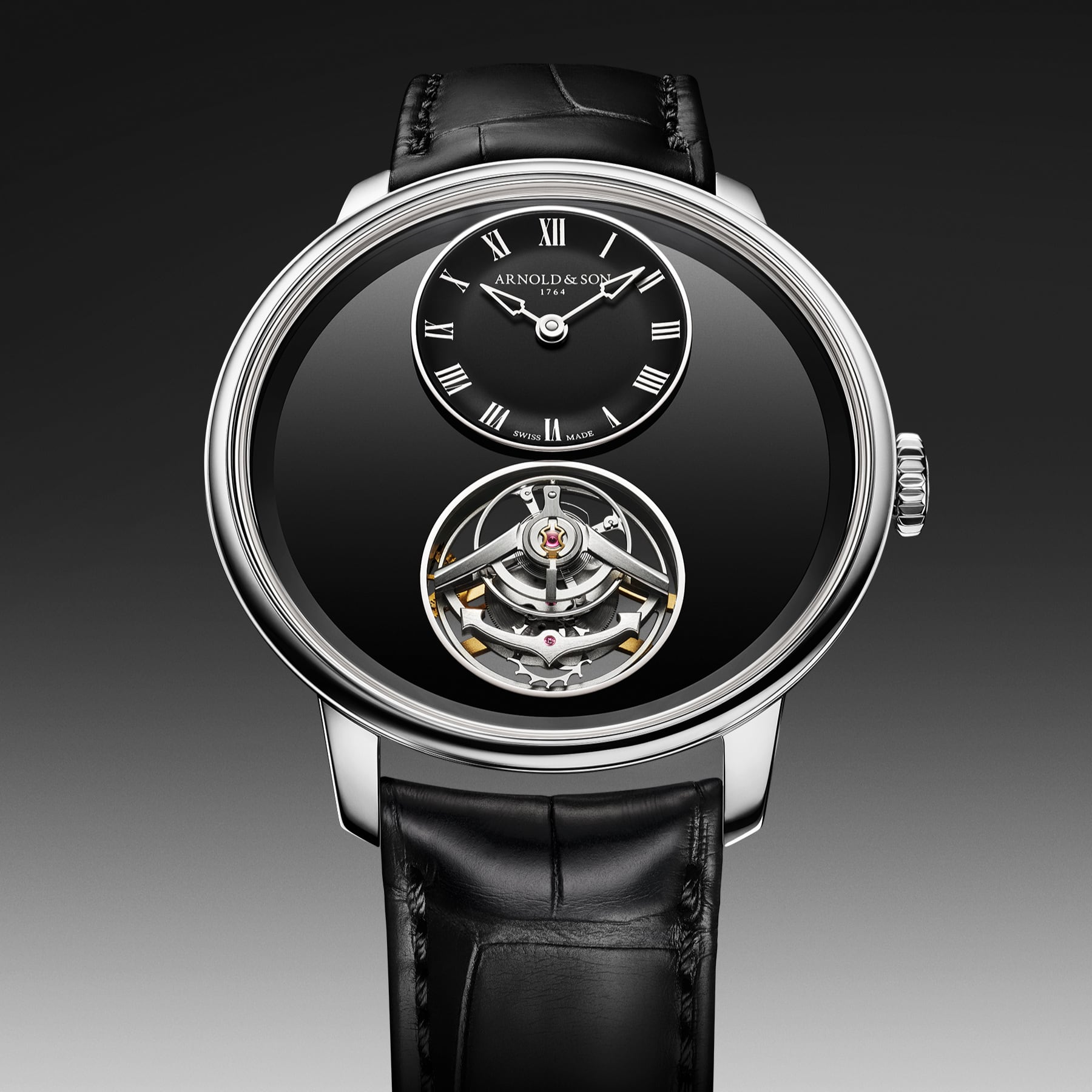 Arnold & Son Ultrathin Tourbillon Platinum Onyx