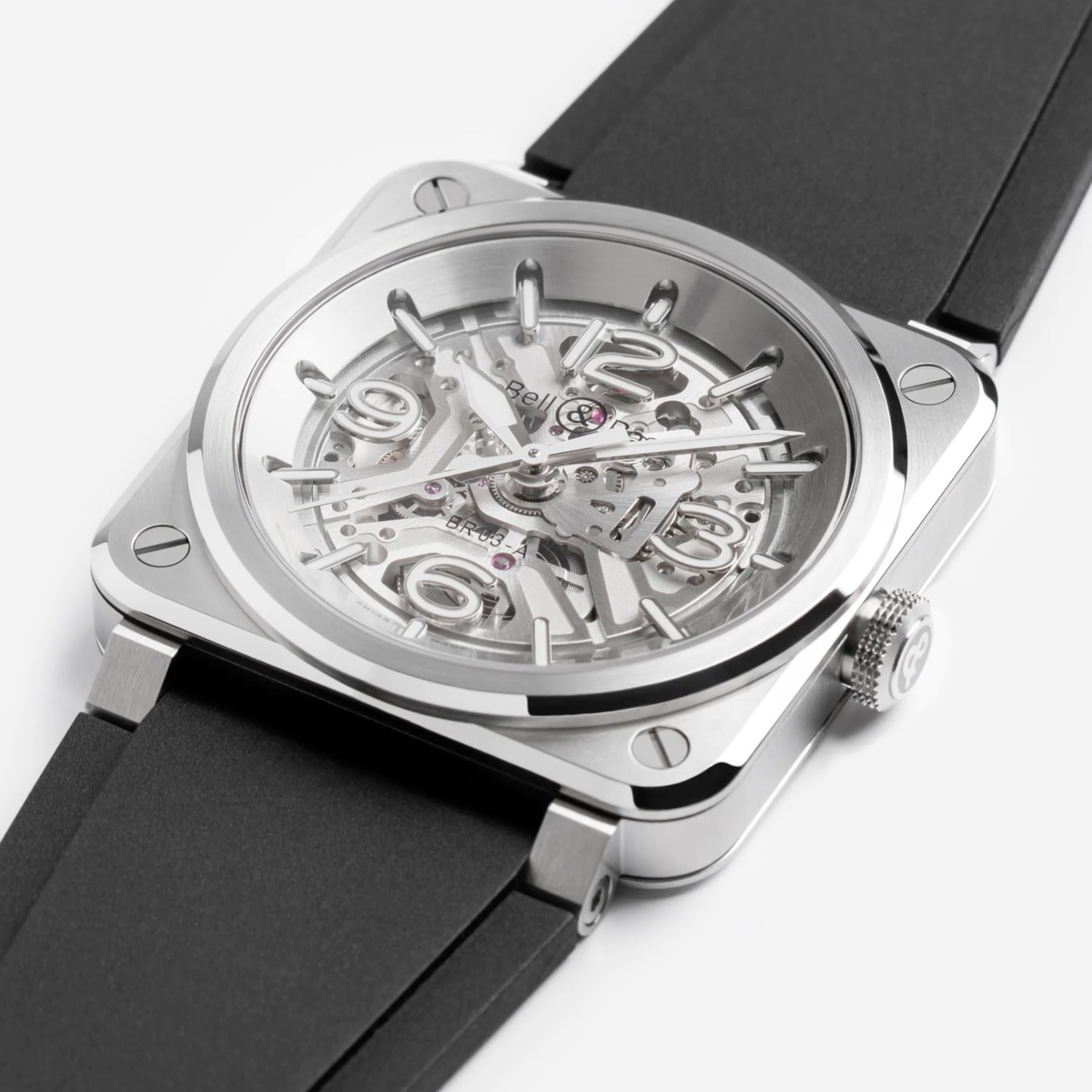 Bell & Ross BR-03 Skeleton Steel BR03A-BL-SKST/SRB