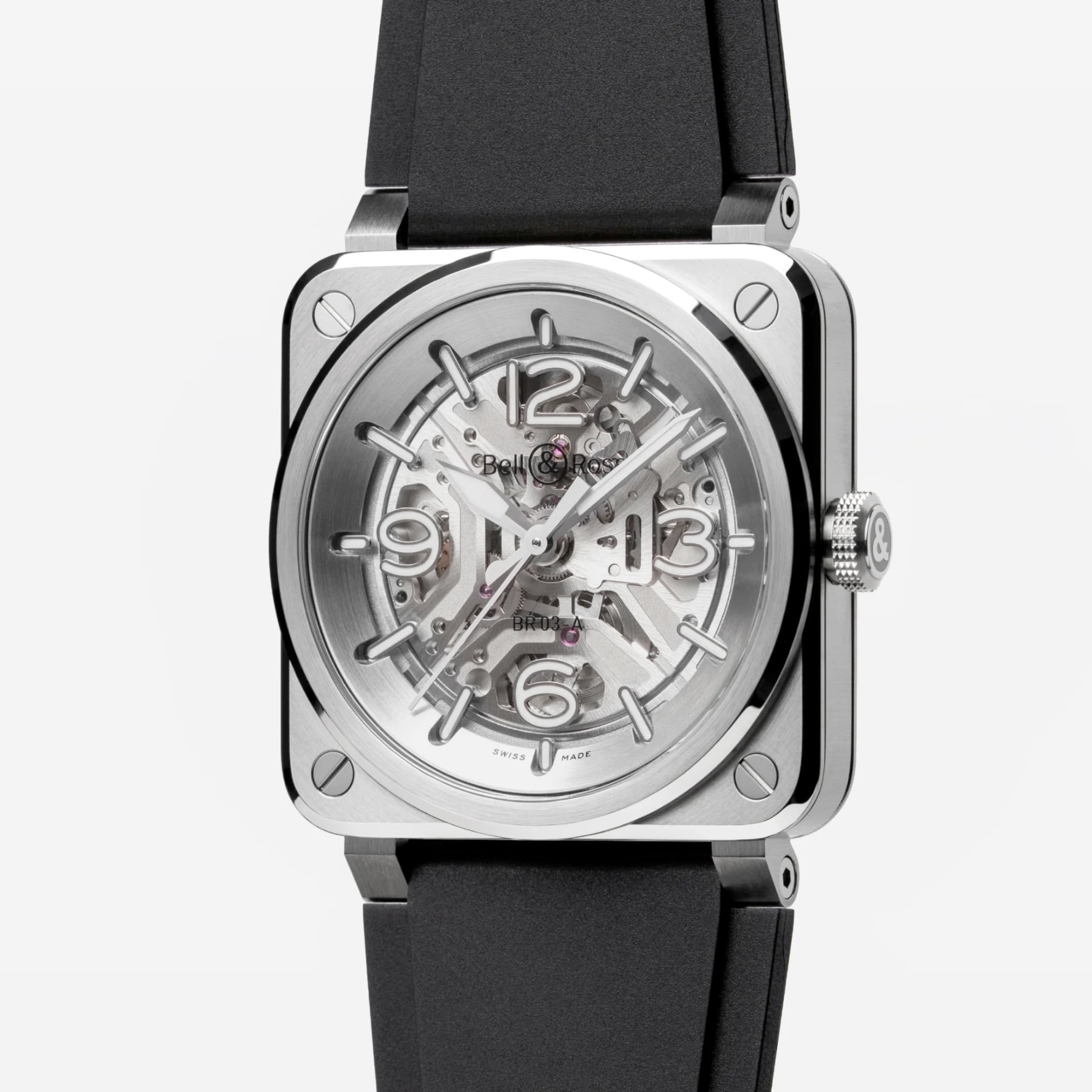 Bell & Ross BR-03 Skeleton Steel BR03A-BL-SKST/SRB