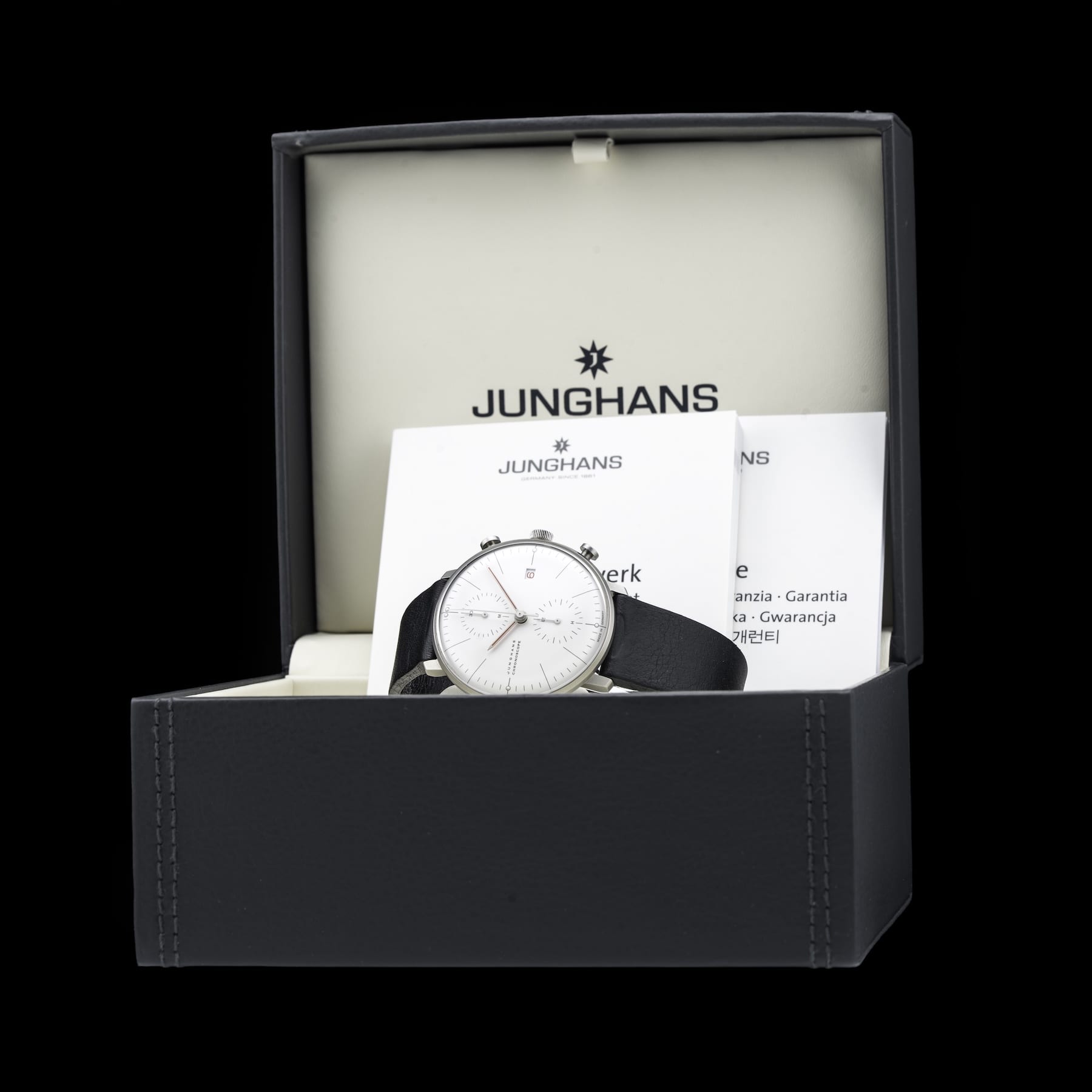 Junghans 027/4303.02 Max Bill Chronoscope Bauhaus