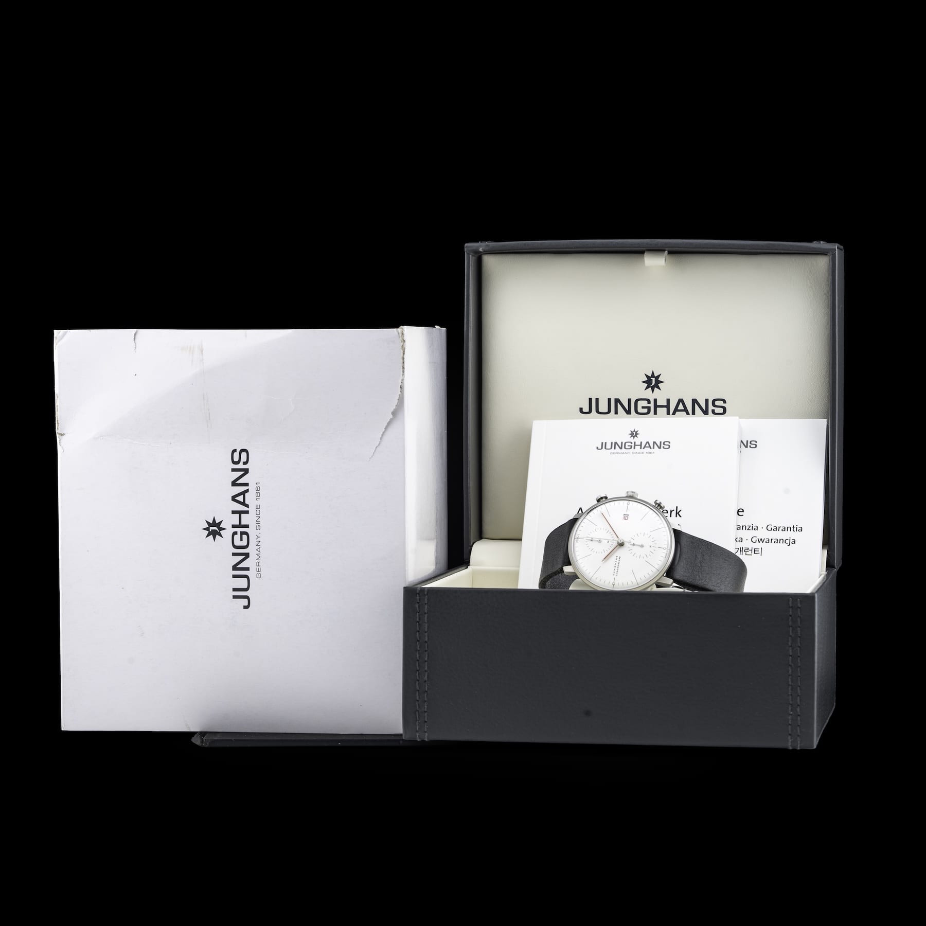 Junghans 027/4303.02 Max Bill Chronoscope Bauhaus