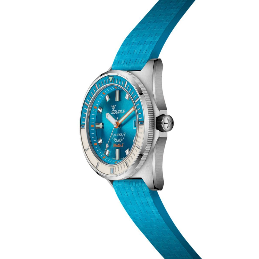 Squale Matic S MATICLBWLB.MRLB Light Blue Rubber
