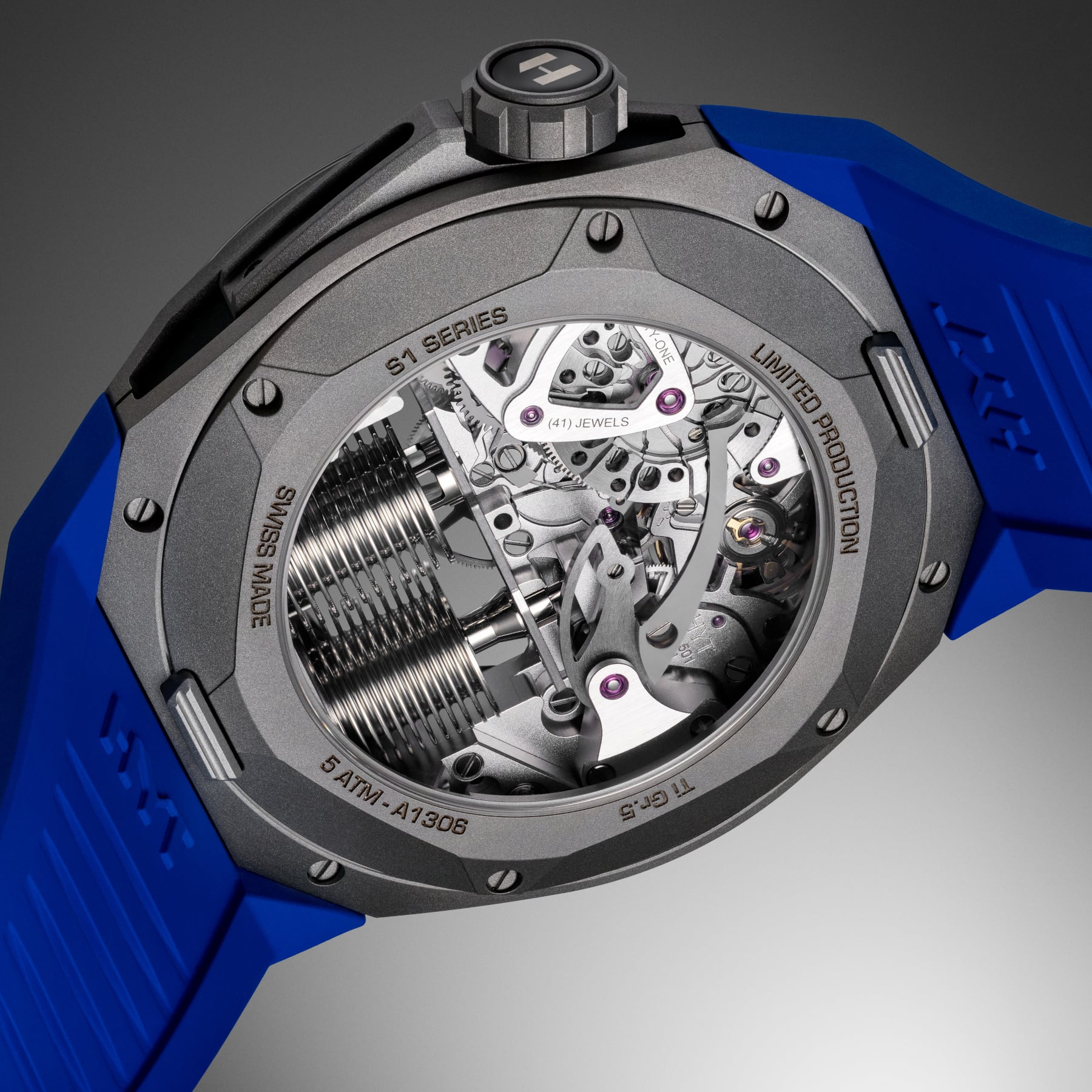 HYT S1 Beadblasted Titanium Blue