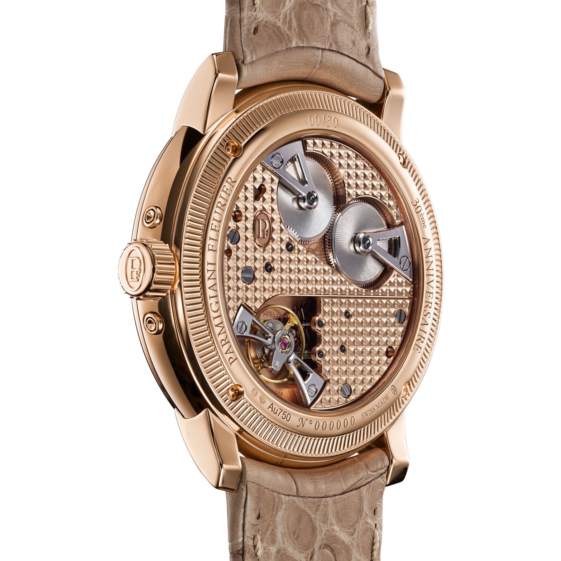 Parmigiani Fleurier Toric Quantieme Perpetuel Rose Gold Hammered Dial