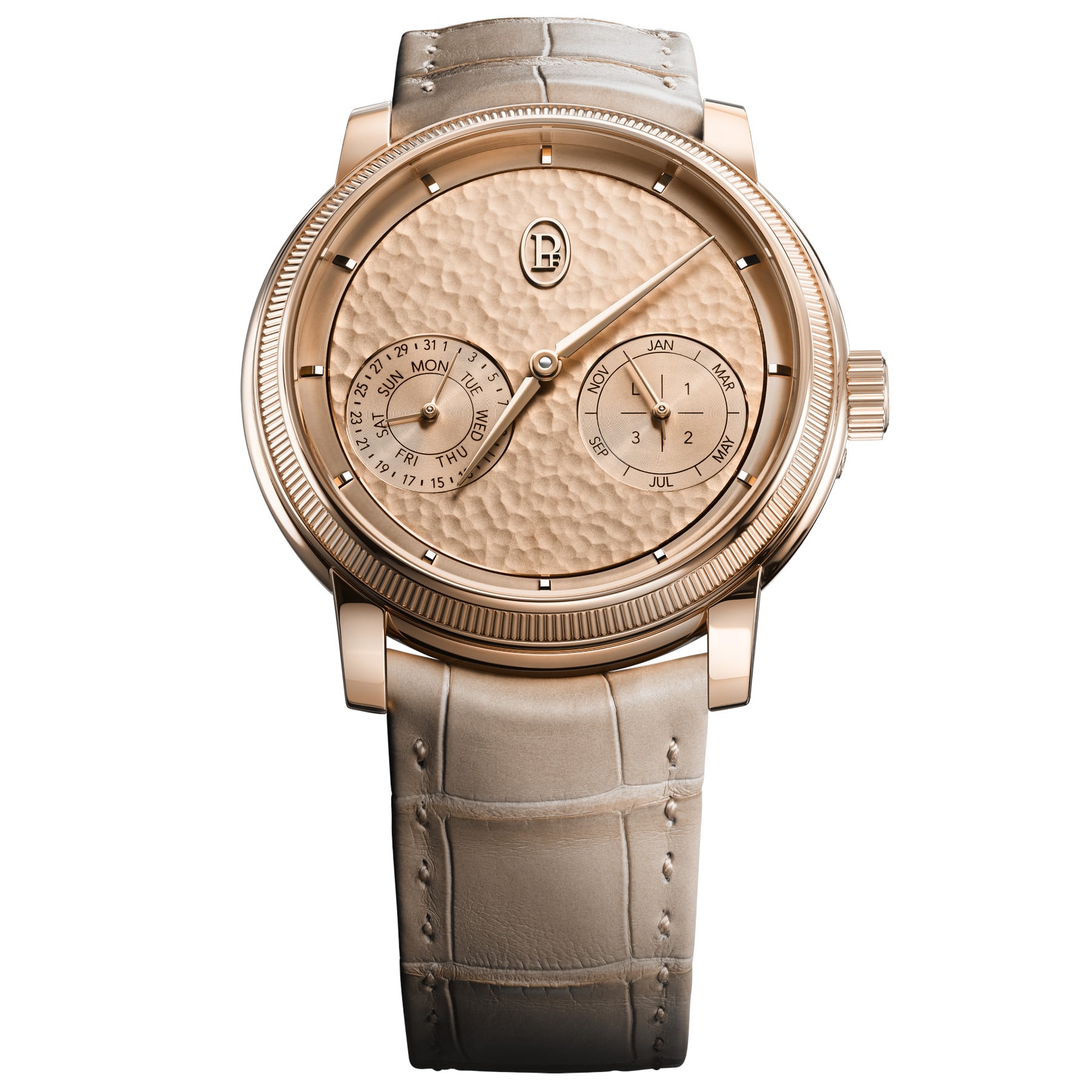 Parmigiani Fleurier Toric Quantieme Perpetuel Rose Gold Hammered Dial