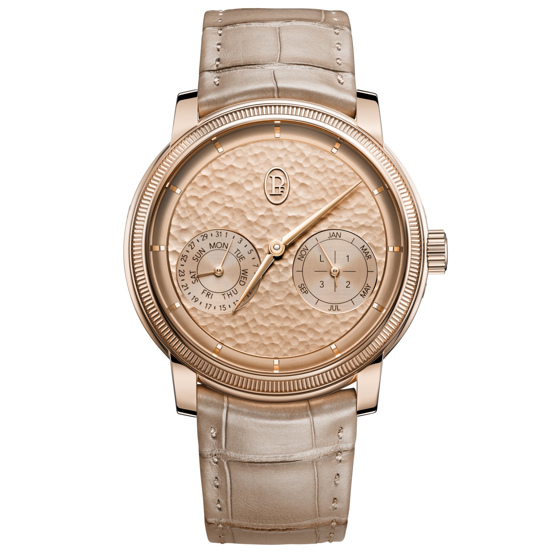 Parmigiani Fleurier Toric Quantieme Perpetuel Rose Gold Hammered Dial