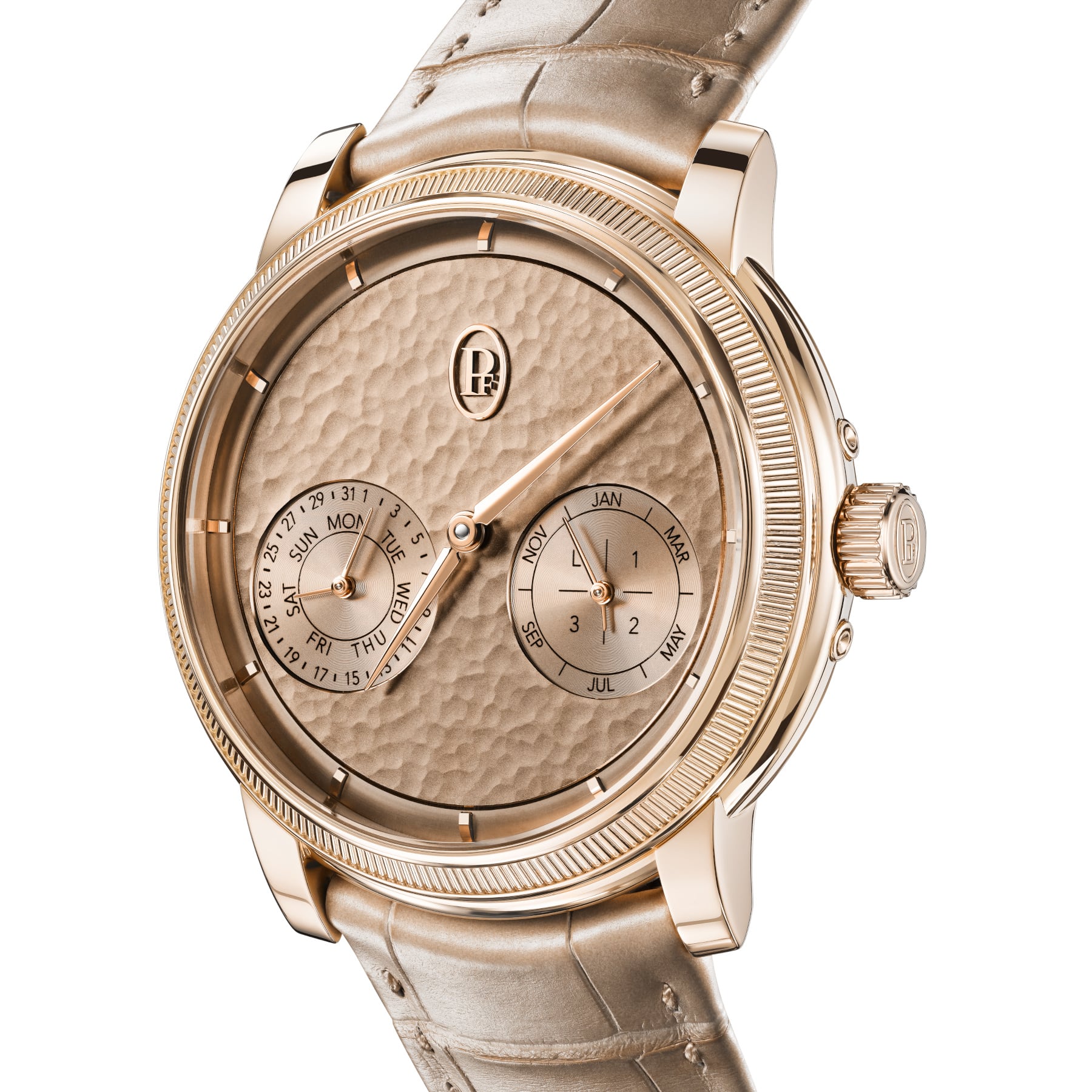 Parmigiani Fleurier Toric Quantieme Perpetuel Rose Gold Hammered Dial
