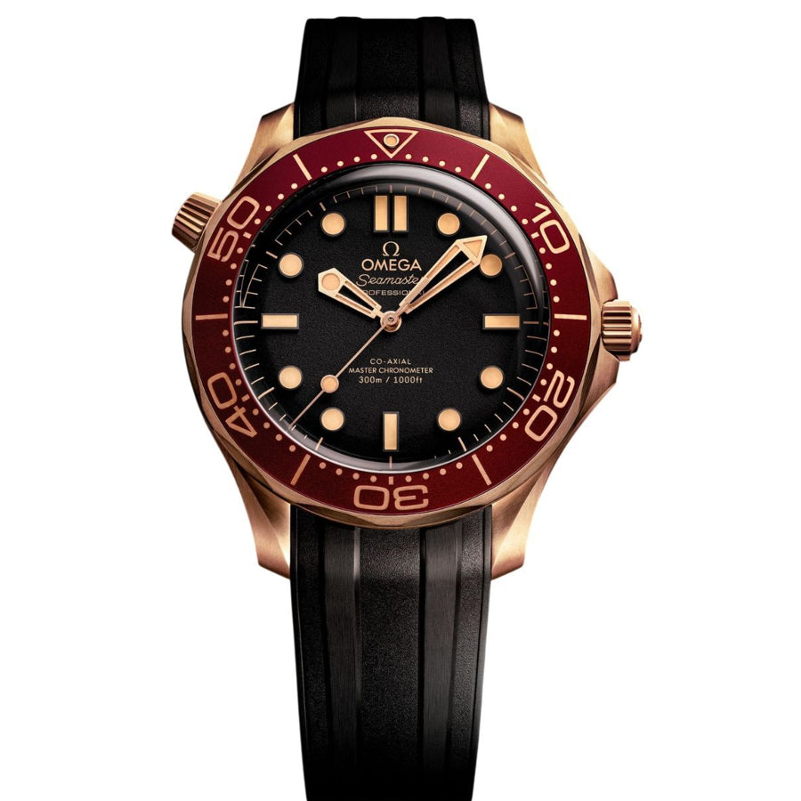 Omega Seamaster Diver 300M Bronze Gold "Ironman" On Rubber Strap 210.92.42.20.01.003