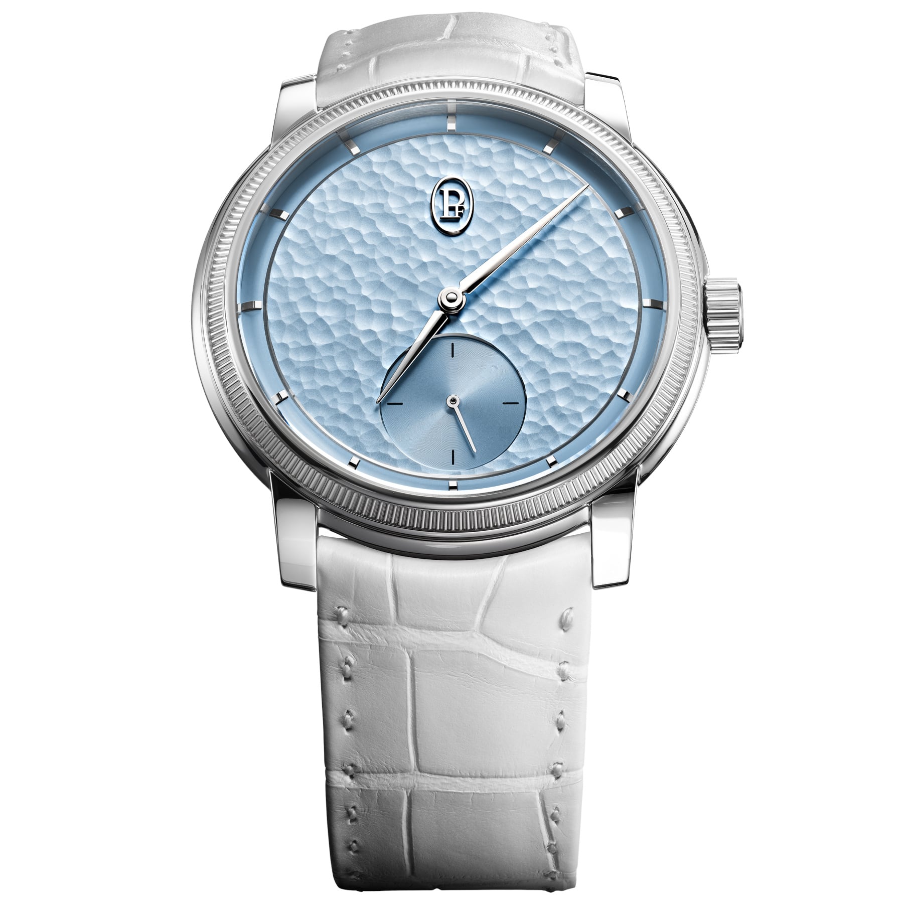 Parmigiani Fleurier Toric Petite Seconde Platinum Blue Hammered Dial