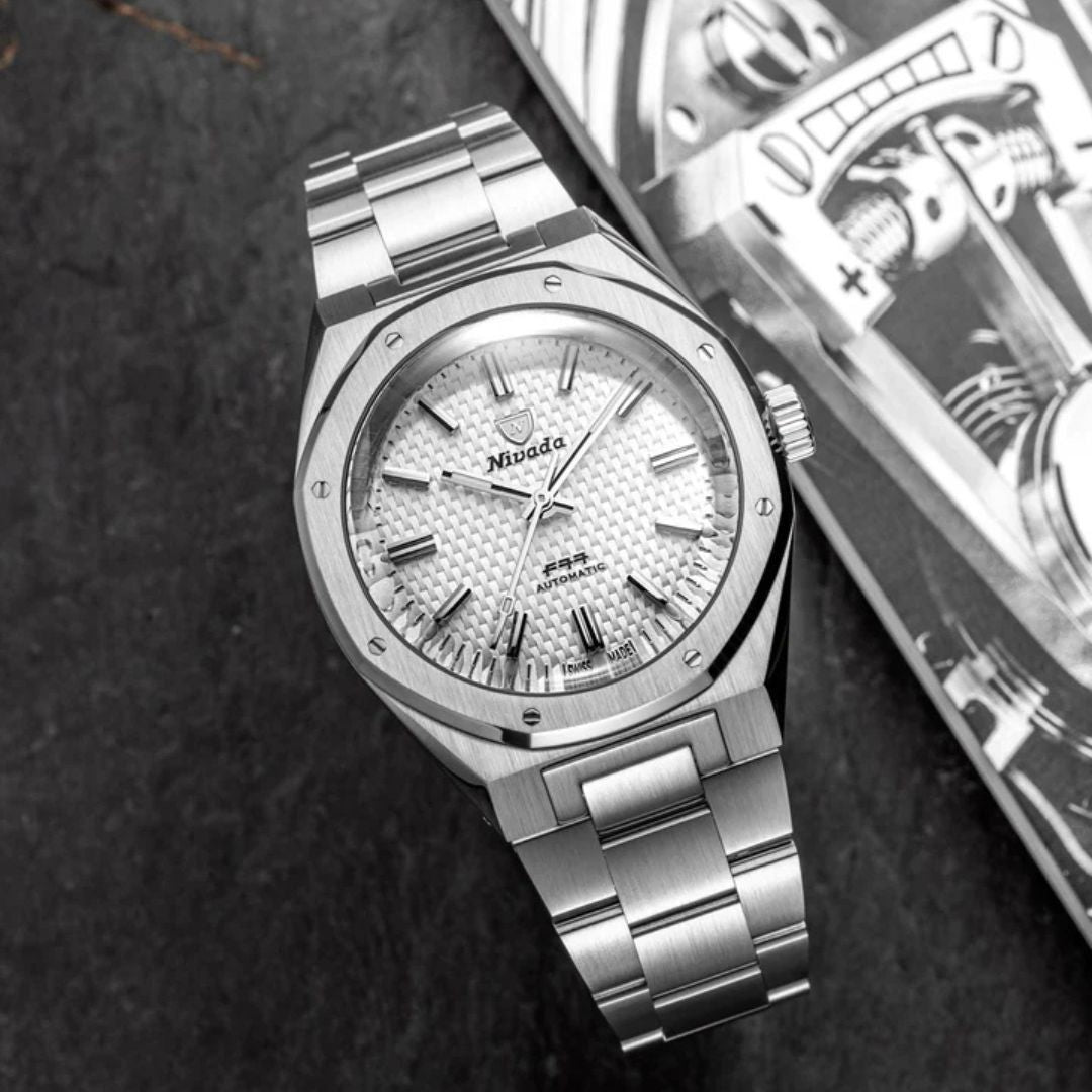 Nivada Grenchen F77 White MK2 38mm No Date 68046A77