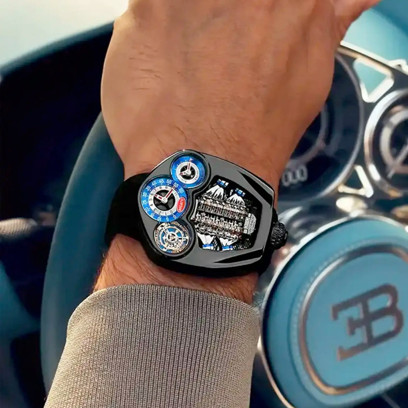 Jacob & Co. Bugatti Tourbillon Blue PVD Titanium