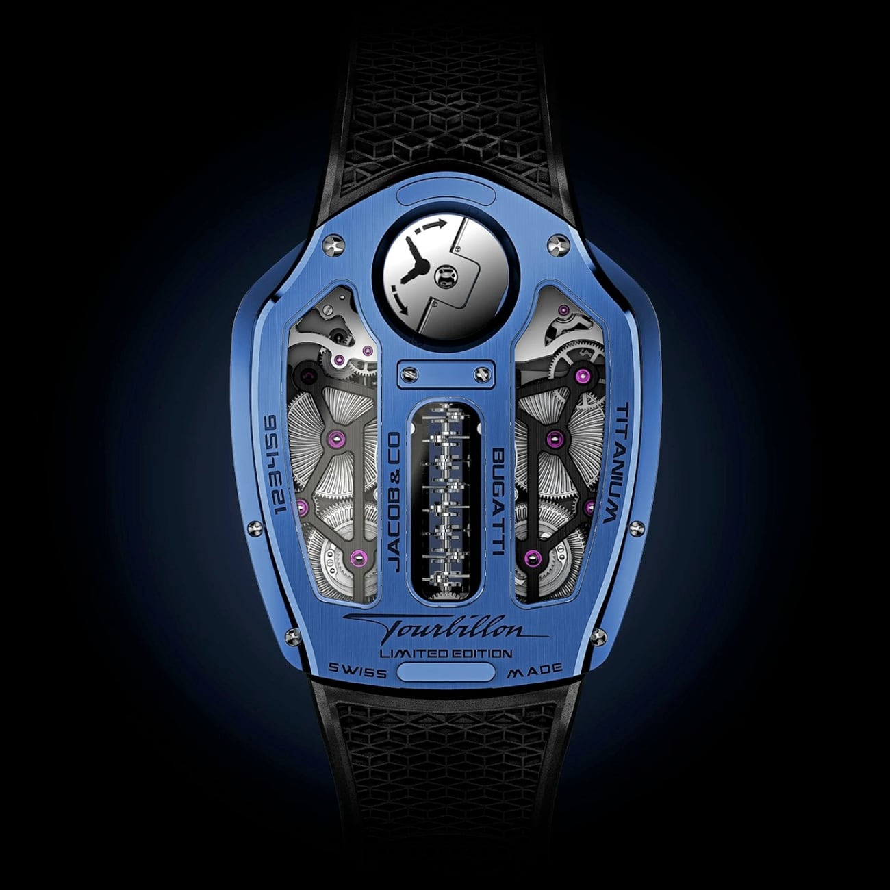 Jacob & Co. Bugatti Tourbillon Blue PVD Titanium