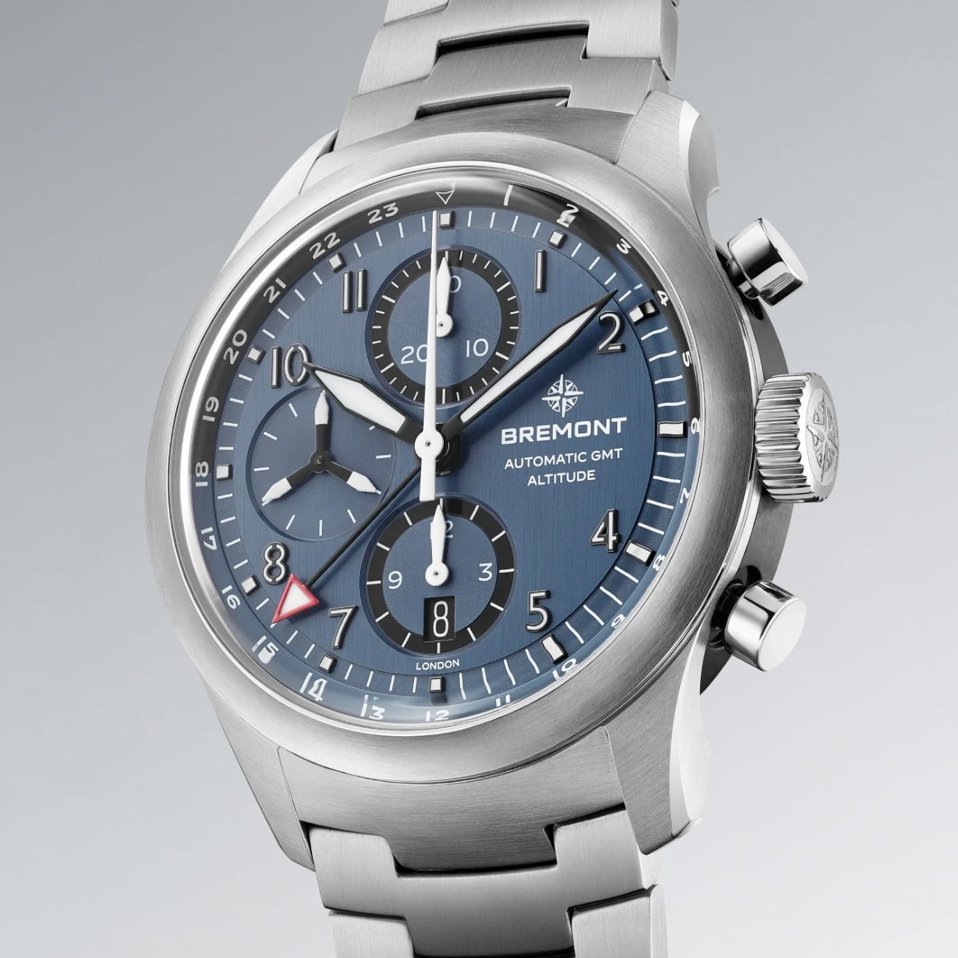 Bremont Altitude 42mm Chronograph GMT Blue Dial On Bracelet