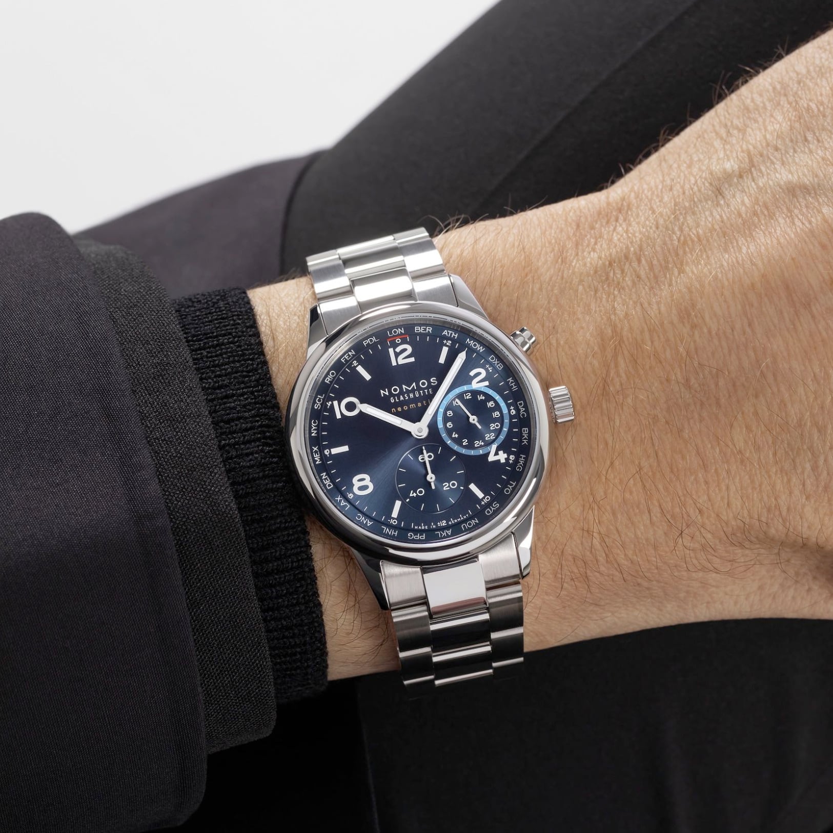 Nomos Glashütte Club Sport Neomatik Worldtimer Blue