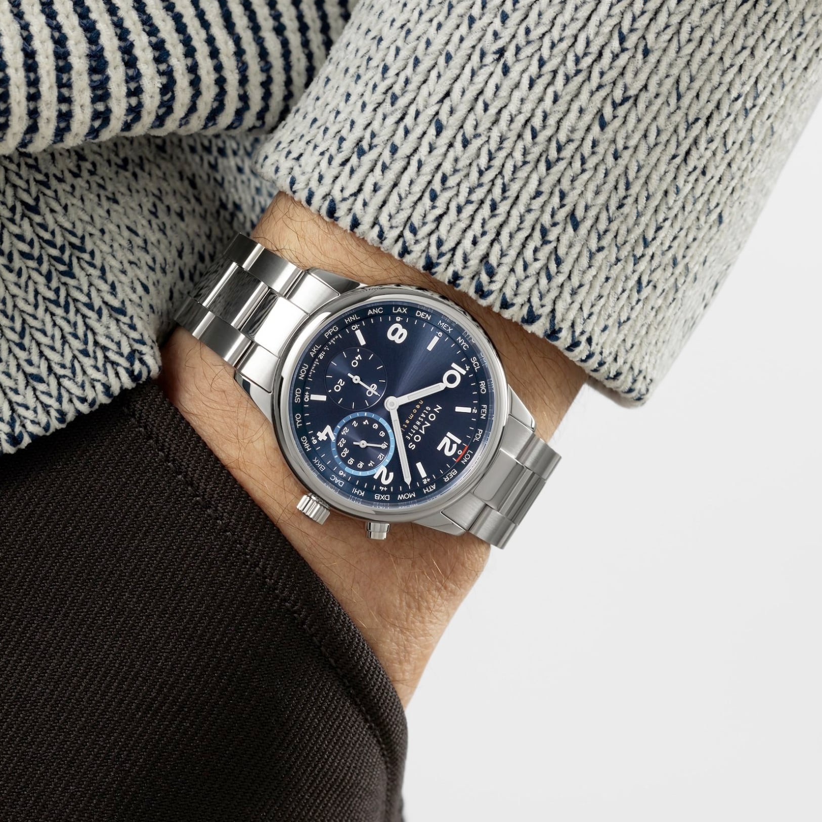 Nomos Glashütte Club Sport Neomatik Worldtimer Blue