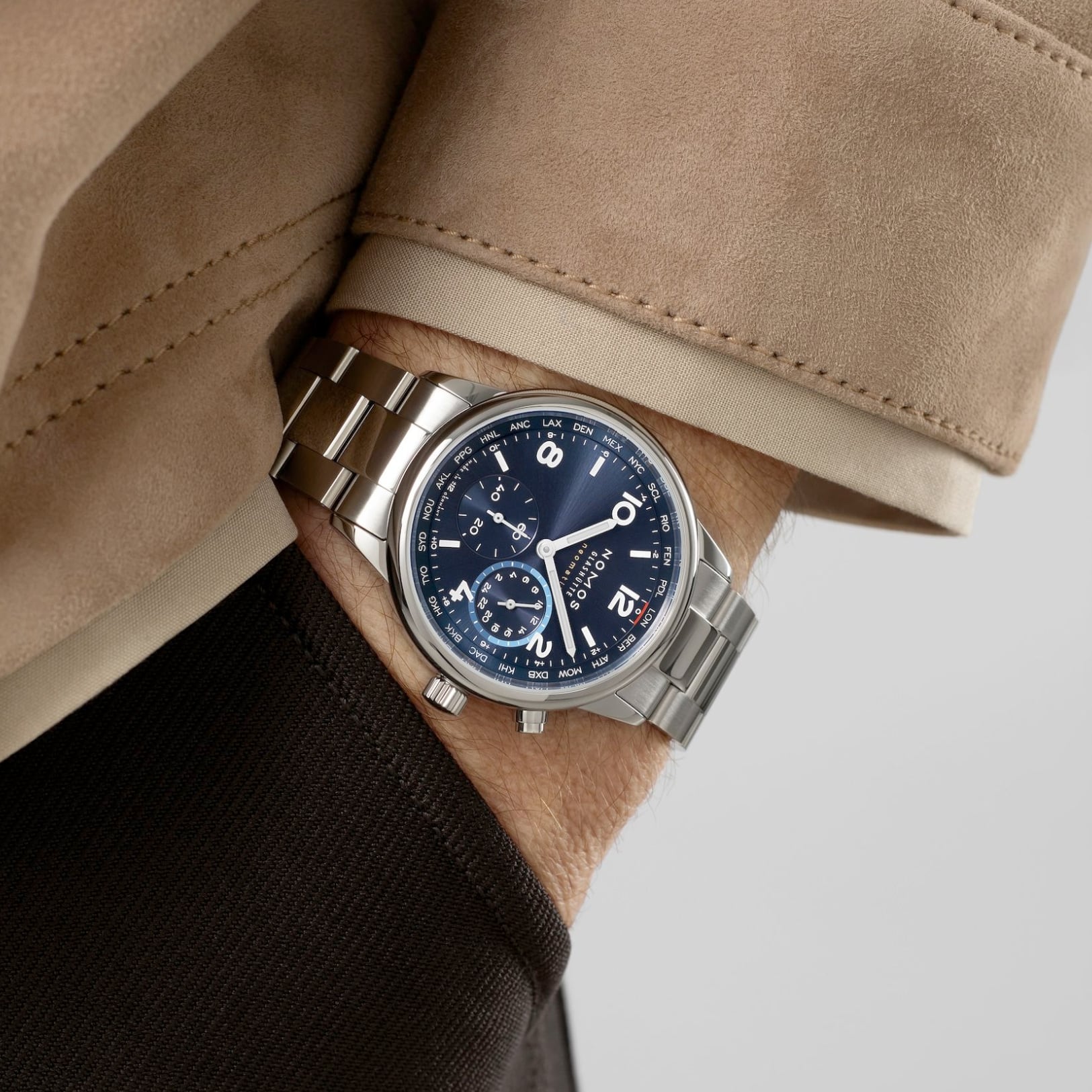 Nomos Glashütte Club Sport Neomatik Worldtimer Blue
