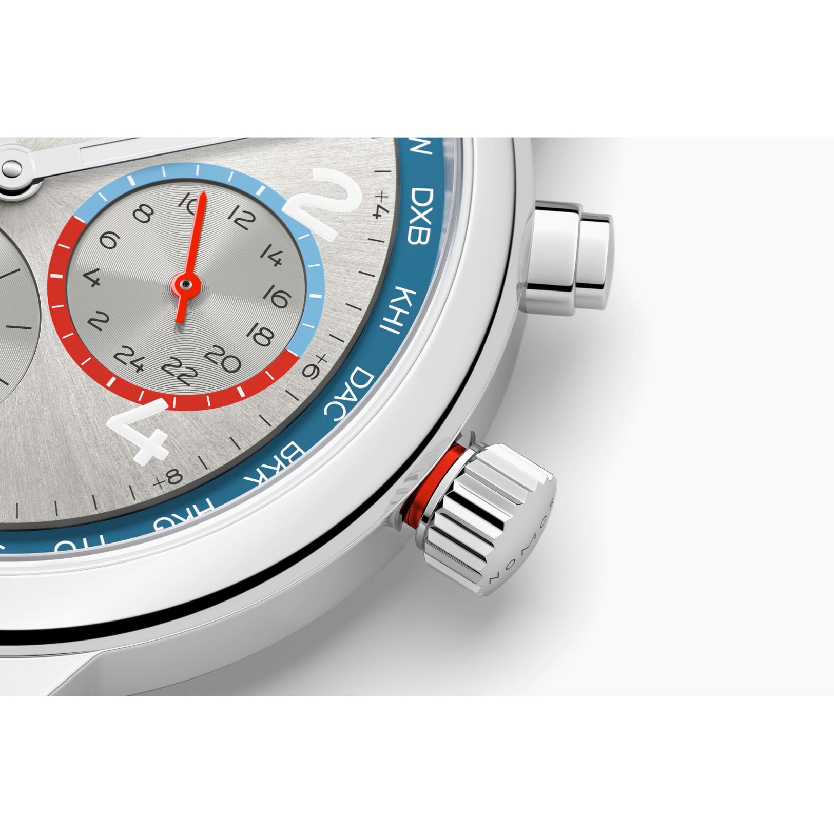 NOMOS Glashütte Club Sport Neomatik Worldtimer Silver
