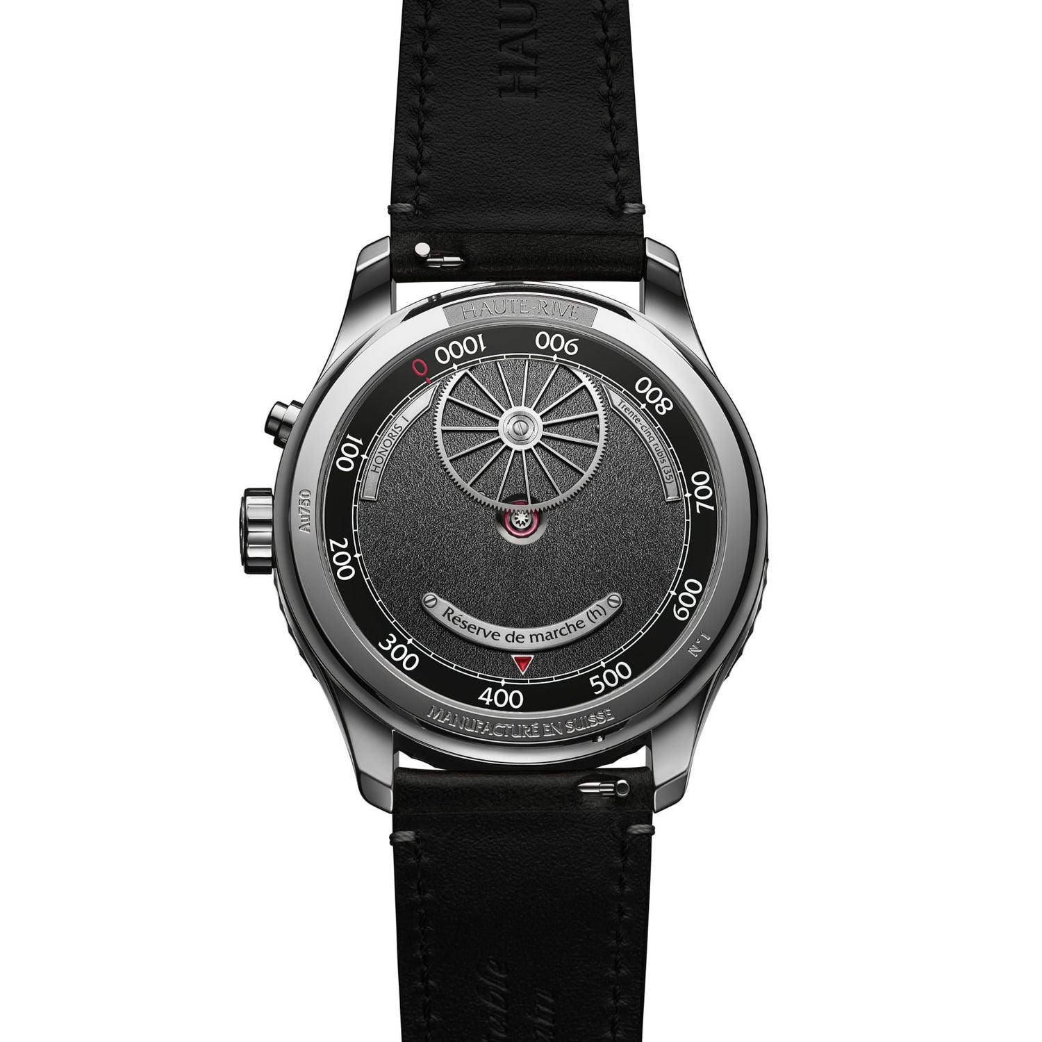 Haute Rive Honoris I Stainless Steel Black Enamel Dial Smooth Bezel