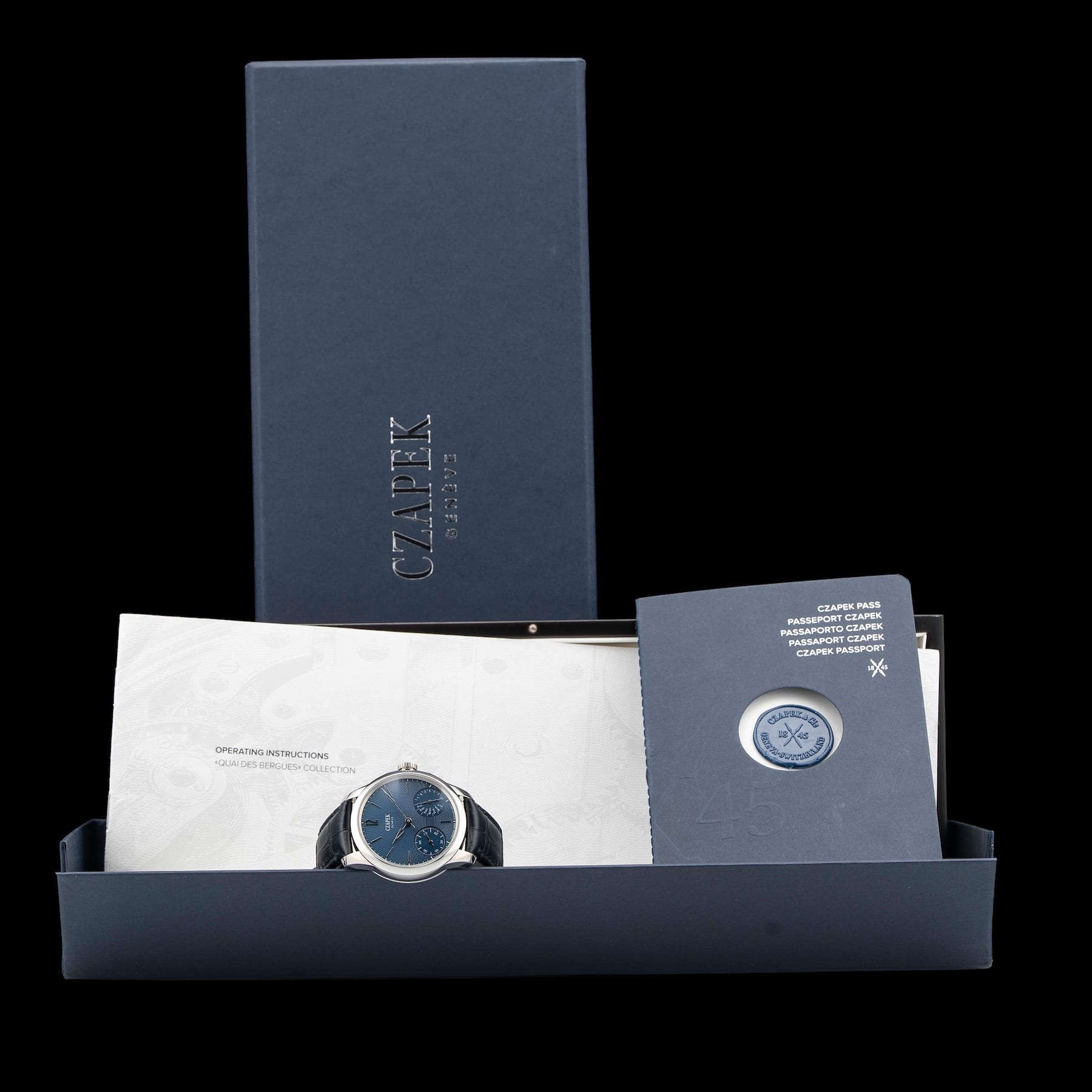 Czapek Quai Des Bergues Aqua Blue S