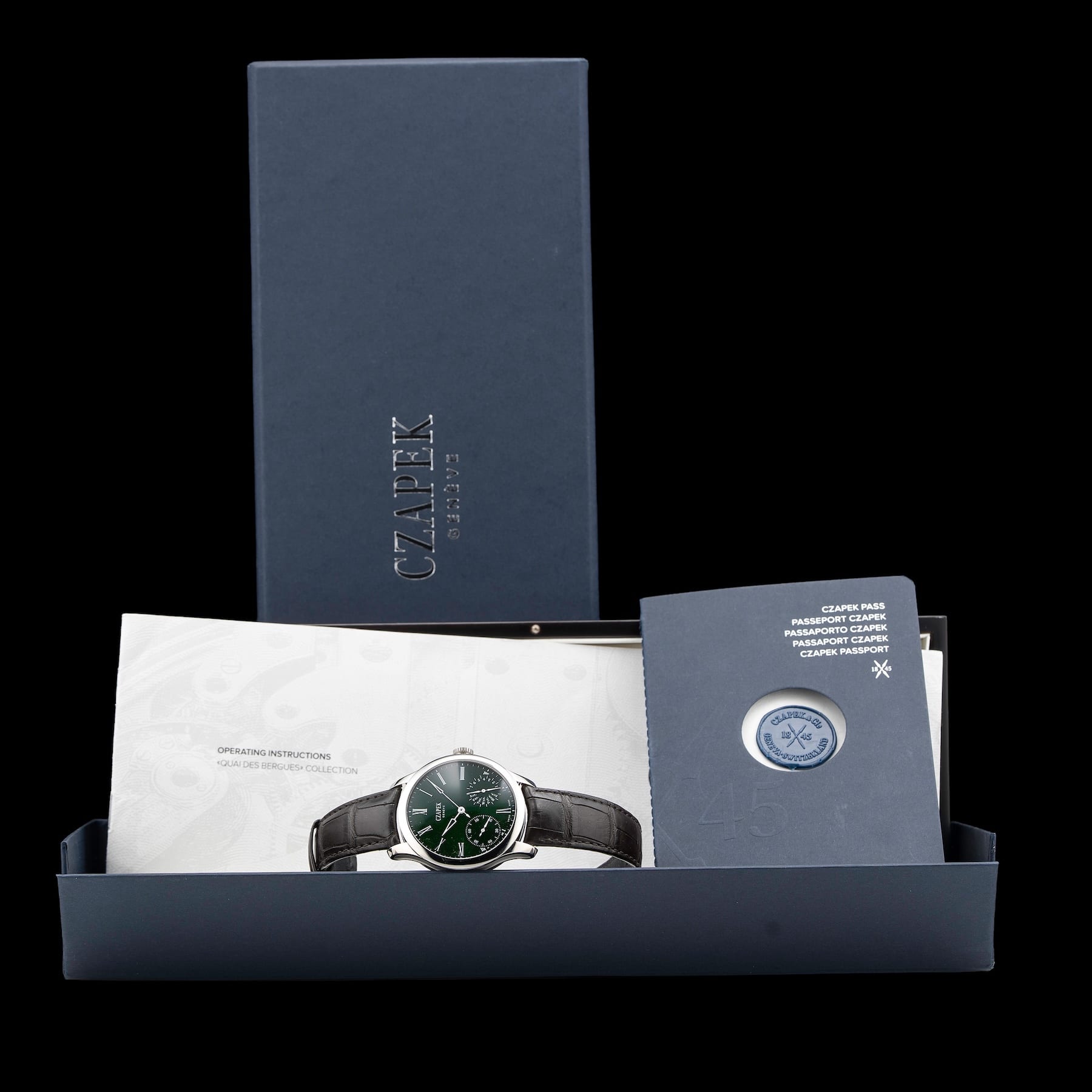 Czapek Quai Des Bergues Emerald Green L