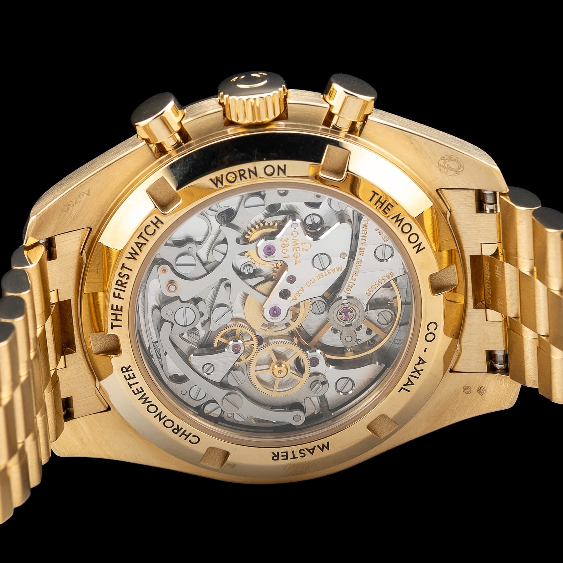Omega 310.60.42.50.10.001 Speedmaster 18K Yellow Gold Green Dial