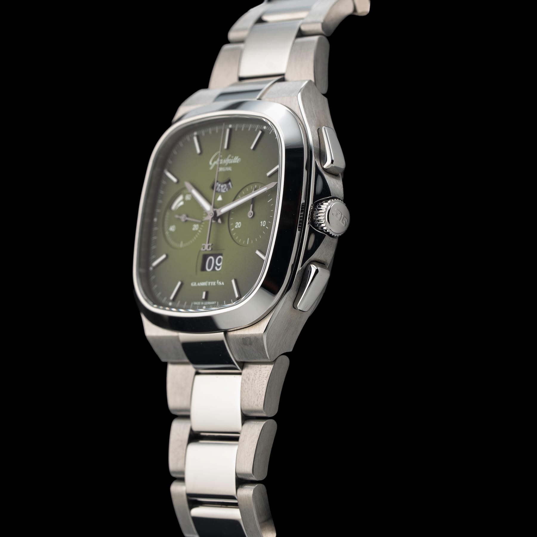 Glashütte Original Seventies Chronograph Panorama Date Fab Green 1-37-02-09-02-70