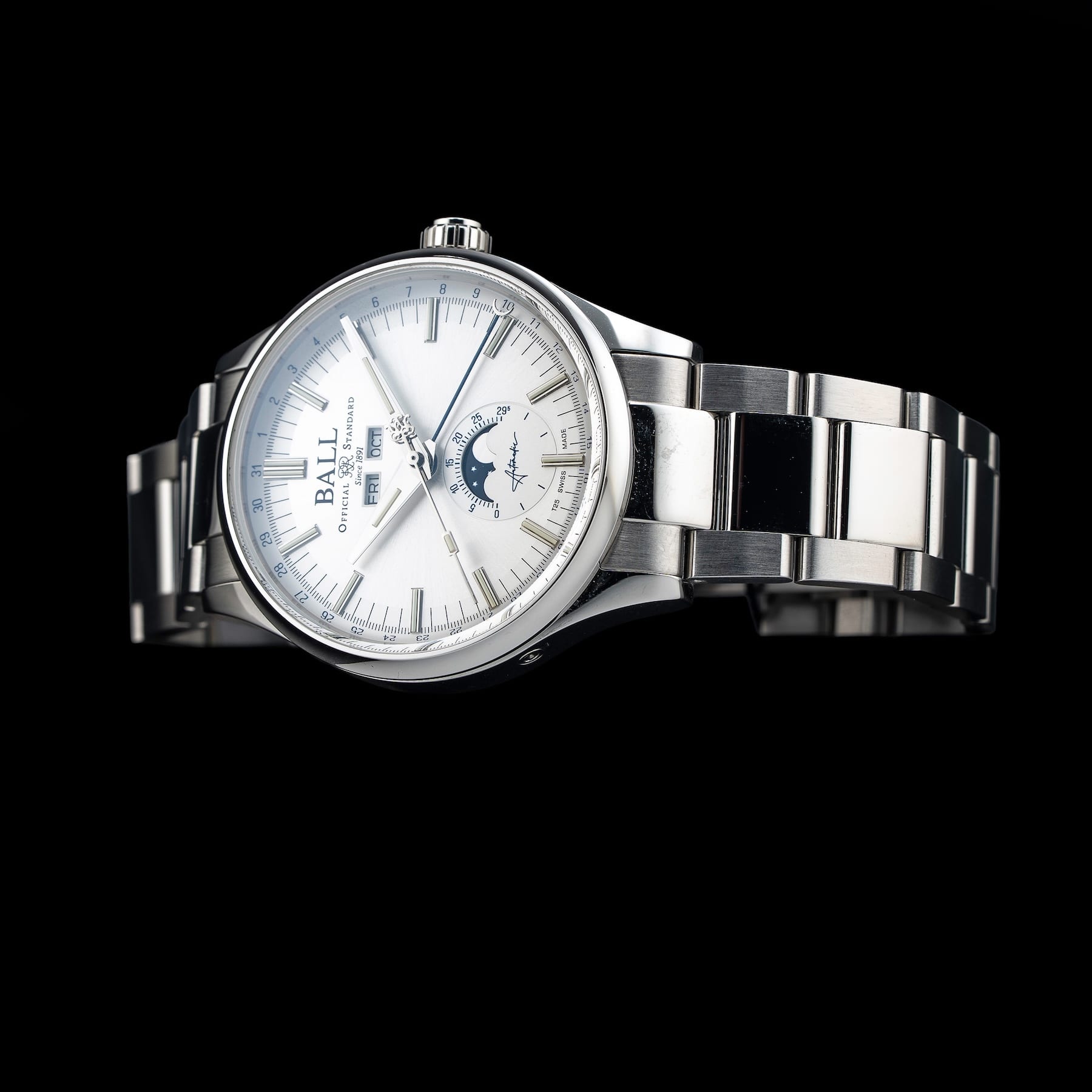 Ball Engineer II Moon Calendar Silver Dial NM3016C-S1J-SL