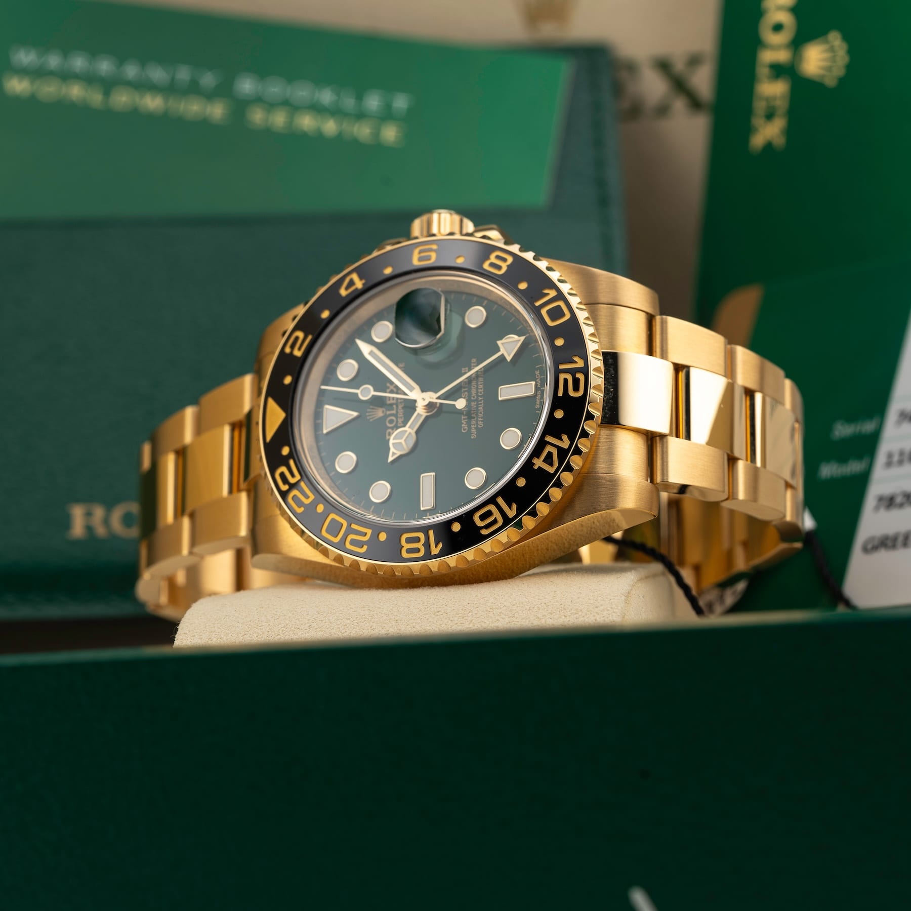 Rolex 116718LN GMT Master II Anniversary Green Dial
