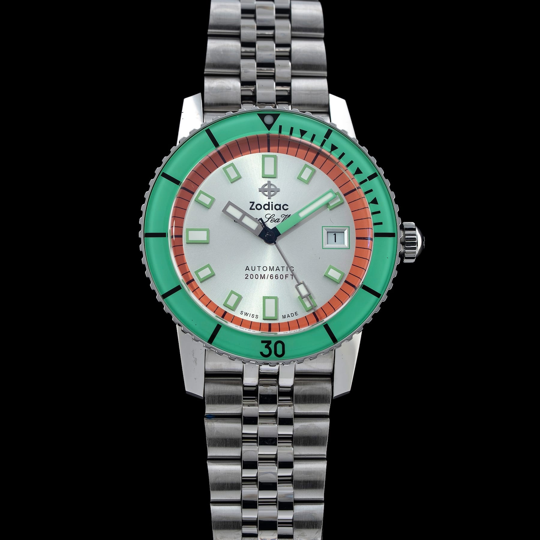 Zodiac Super Sea Wolf Automatic Stainless Steel ZO9269 - Exquisite
