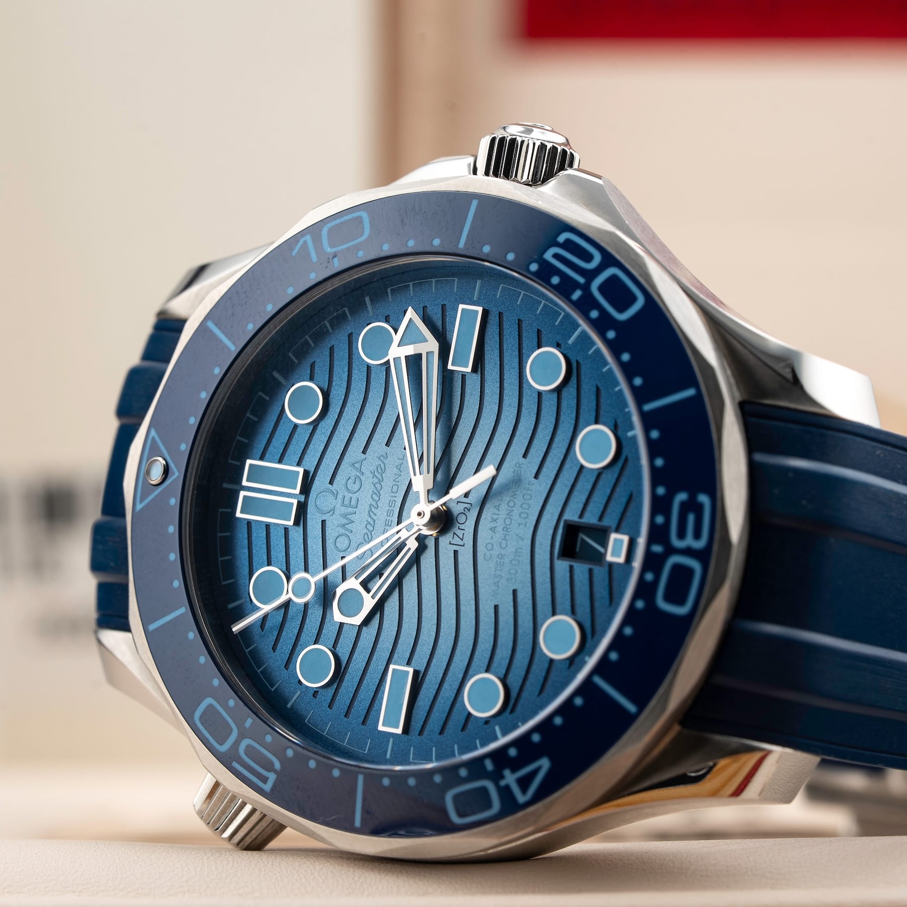 Omega 210.32.42.20.03.002 Seamaster Diver 300M Summer Blue On Strap