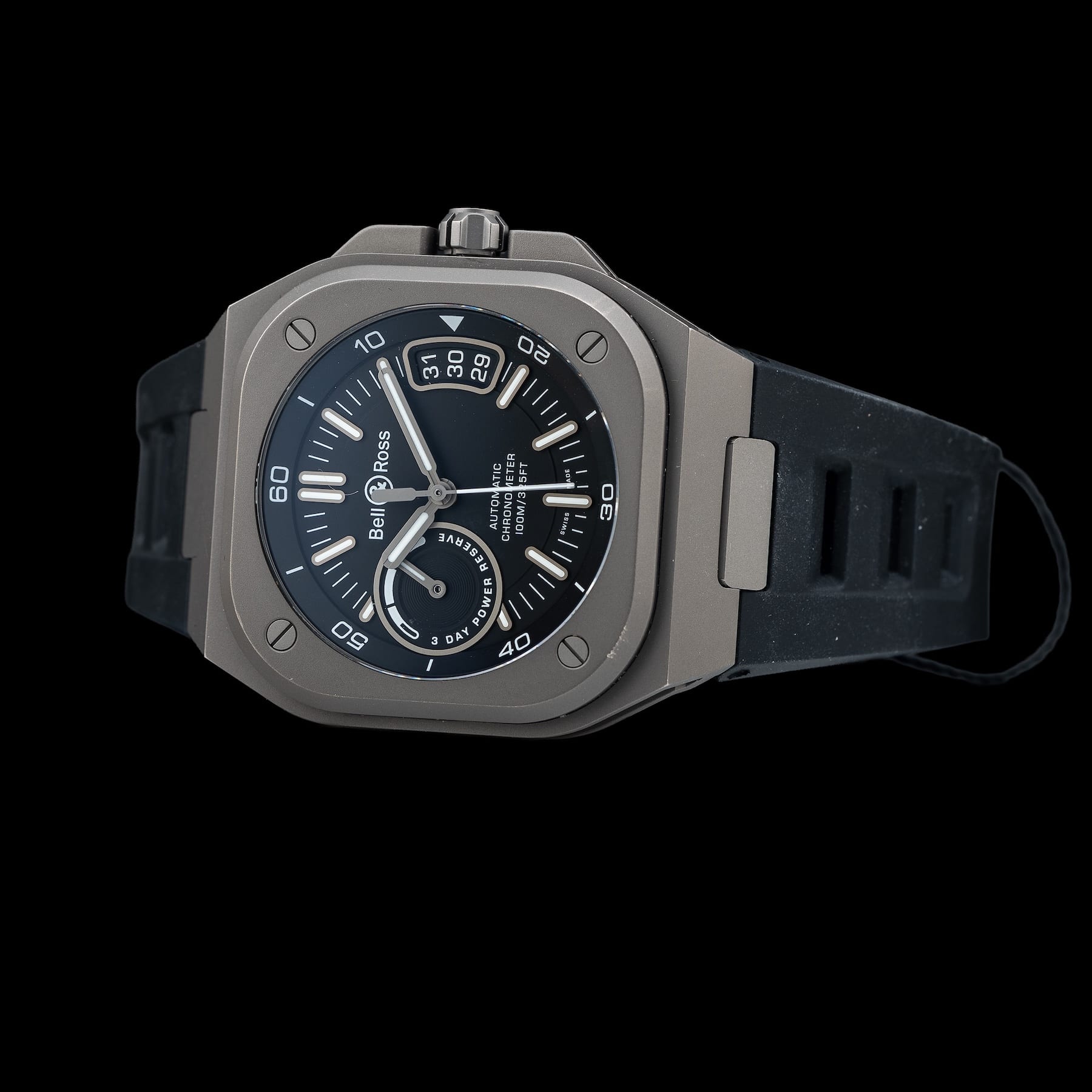 Bell & Ross BR-X5 Black Titanium on Strap BRX5R-BL-TI/SRB