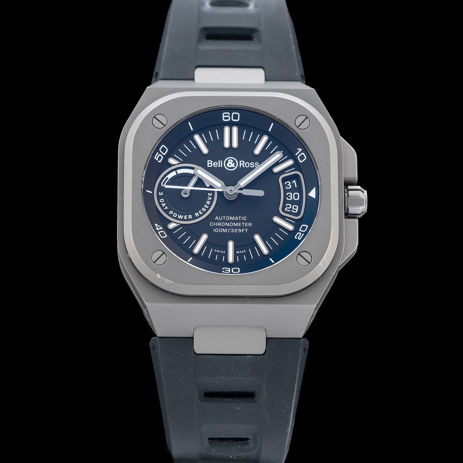 Bell & Ross BR-X5 Black Titanium on Strap BRX5R-BL-TI/SRB