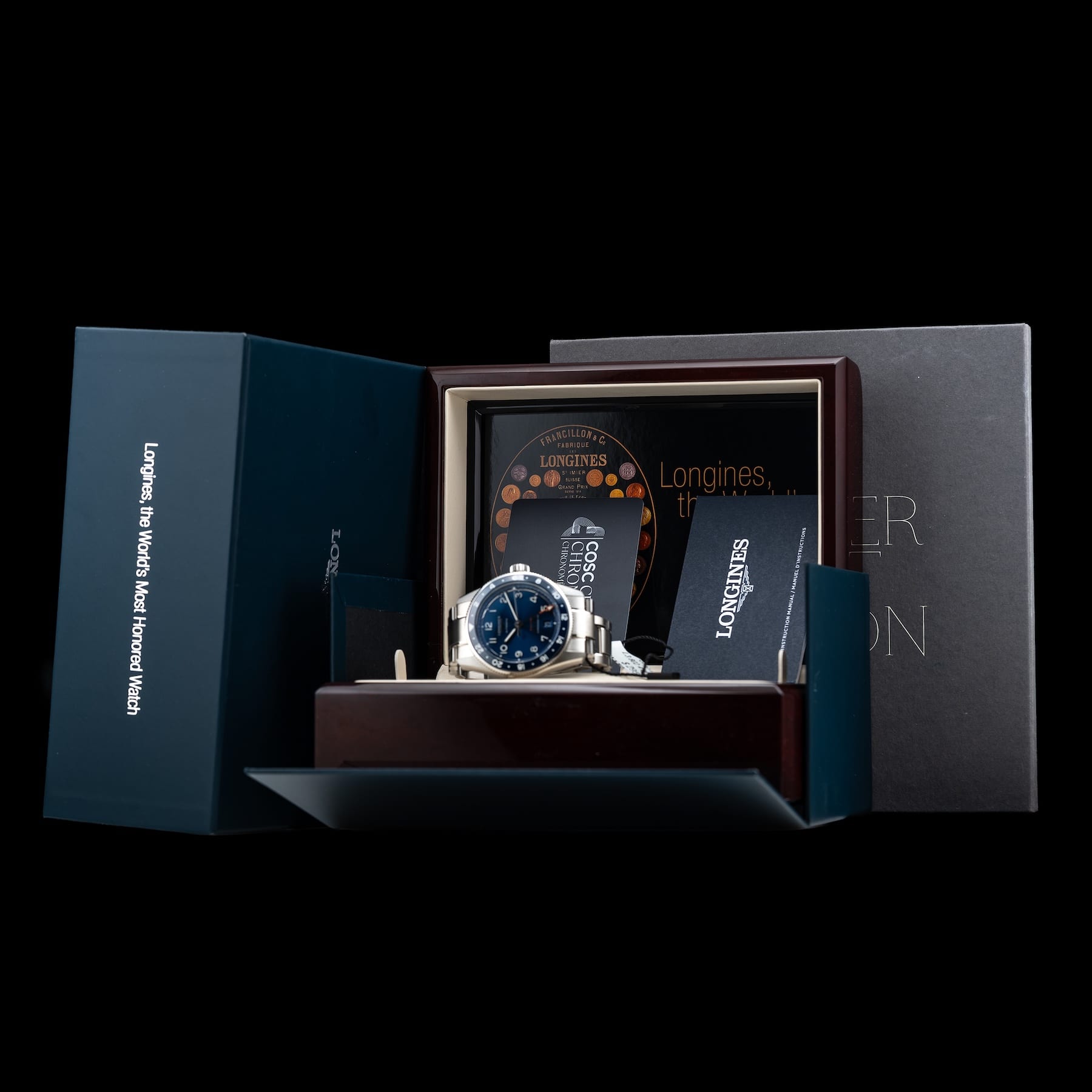 Longines L3.802.4.93.6 Spirit Zulu Time 39mm
