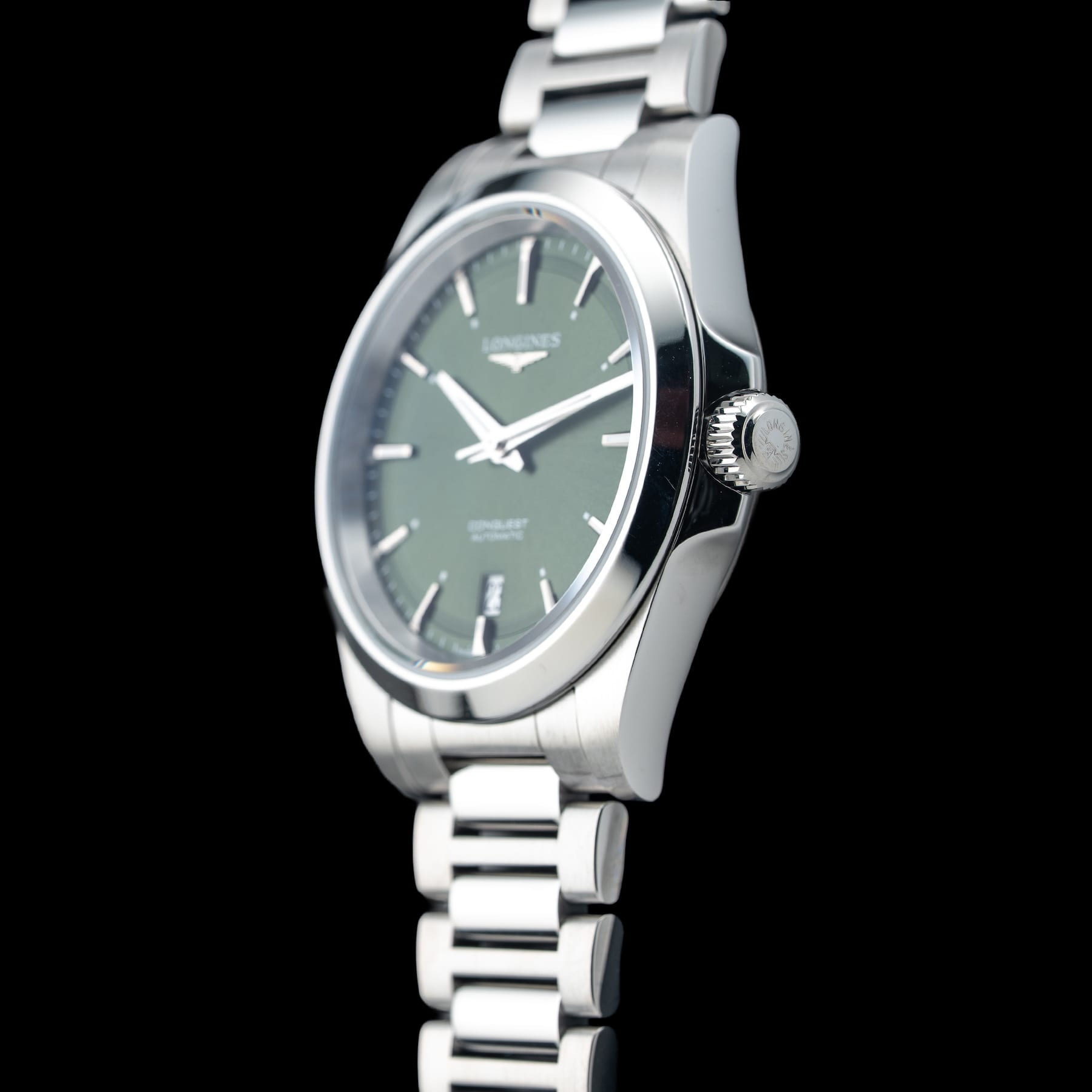 Longines Conquest Sunray Green Dial on Bracelet L3.720.4.02.6