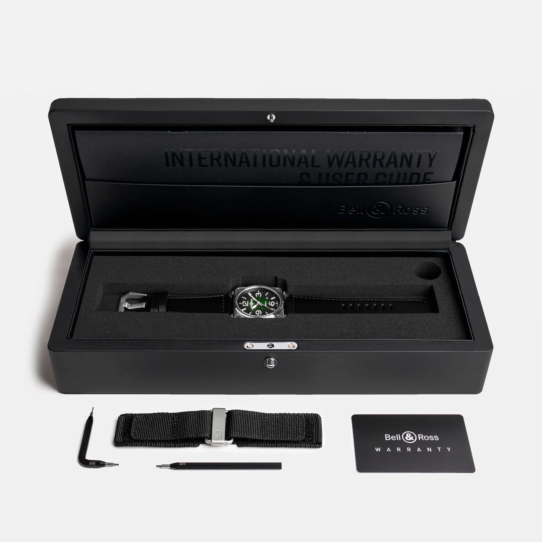 Bell & Ross BR03 Auto Steel Green on Calfskin Strap BR03A-GN-ST/SCA